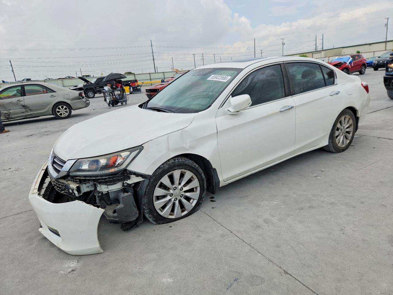 2015 Honda Accord Exl White vin: 1HGCR2F87FA028247