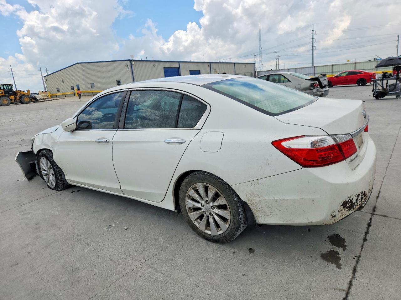 2015 Honda Accord Exl White vin: 1HGCR2F87FA028247