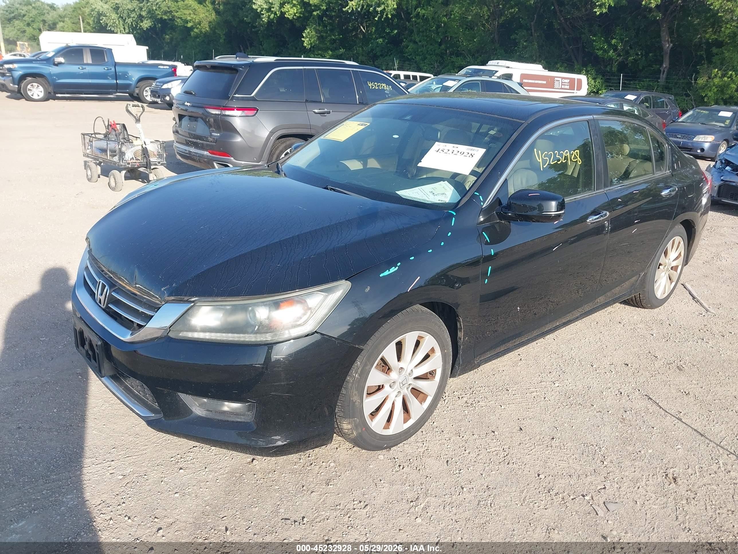 2015 Honda Accord Ex-l Черный vin: 1HGCR2F87FA047722