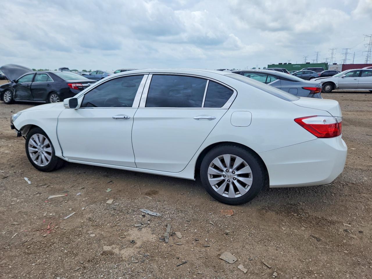 2015 Honda Accord Exl White vin: 1HGCR2F87FA062771