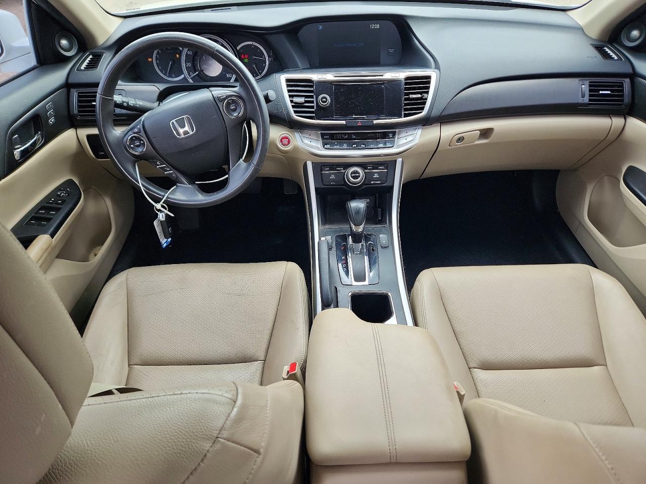 2015 Honda Accord Exl White vin: 1HGCR2F87FA062771