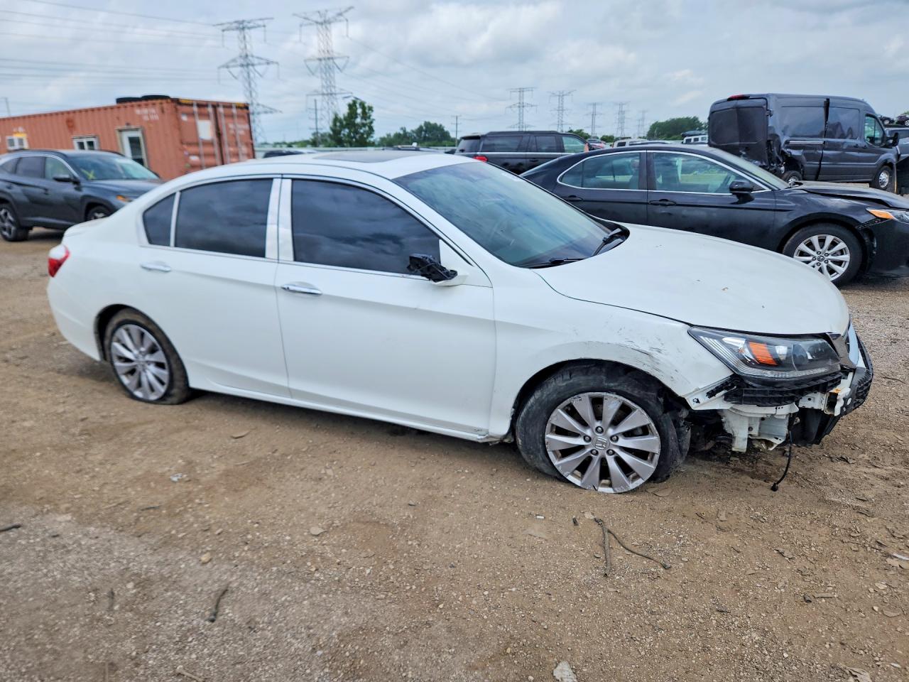 2015 Honda Accord Exl White vin: 1HGCR2F87FA062771