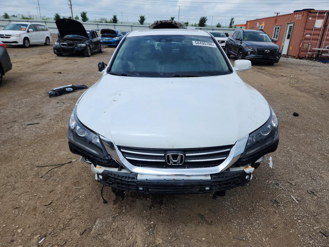 2015 Honda Accord Exl White vin: 1HGCR2F87FA062771