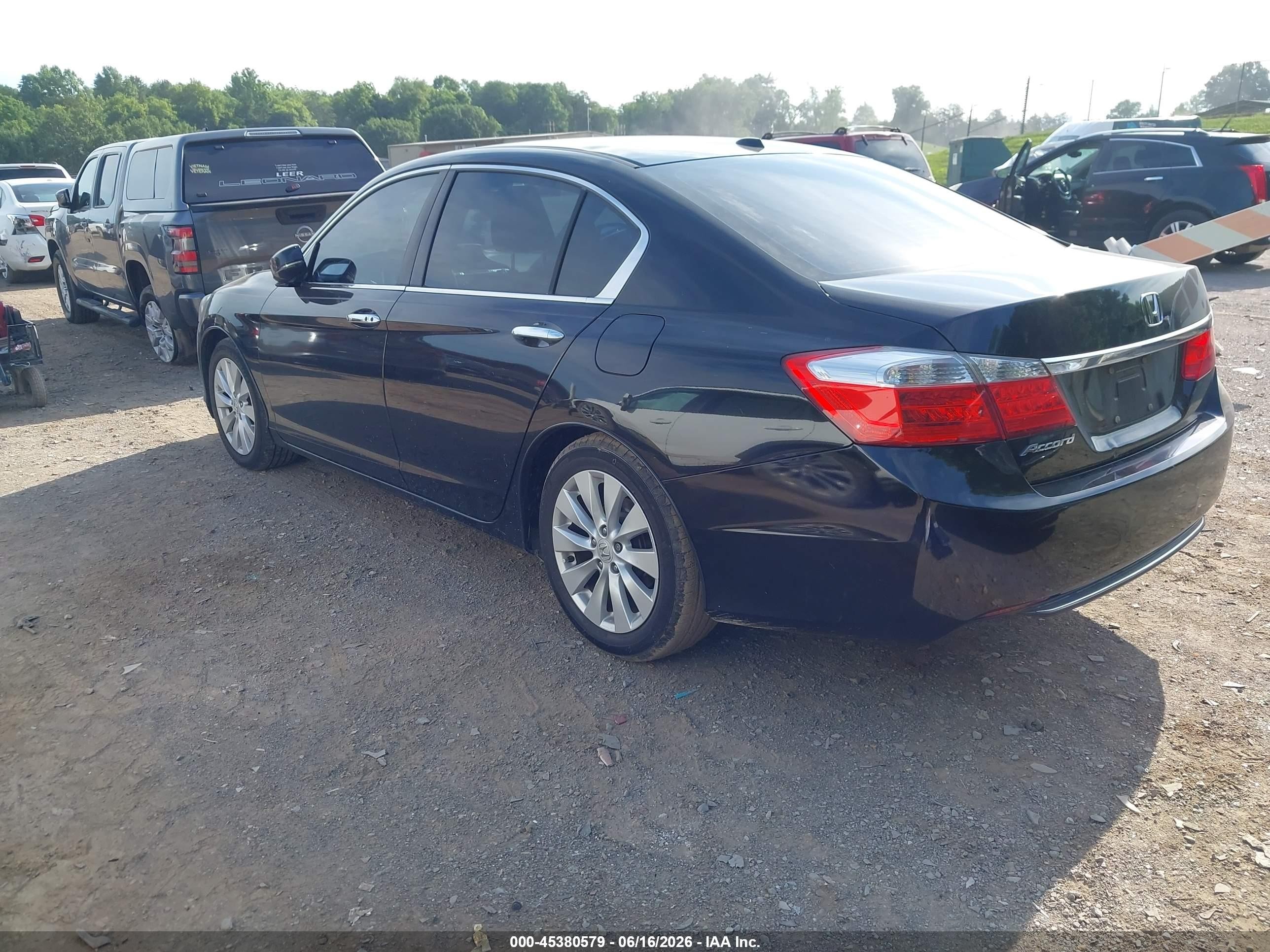 2015 Honda Accord Ex-l Black vin: 1HGCR2F87FA070417
