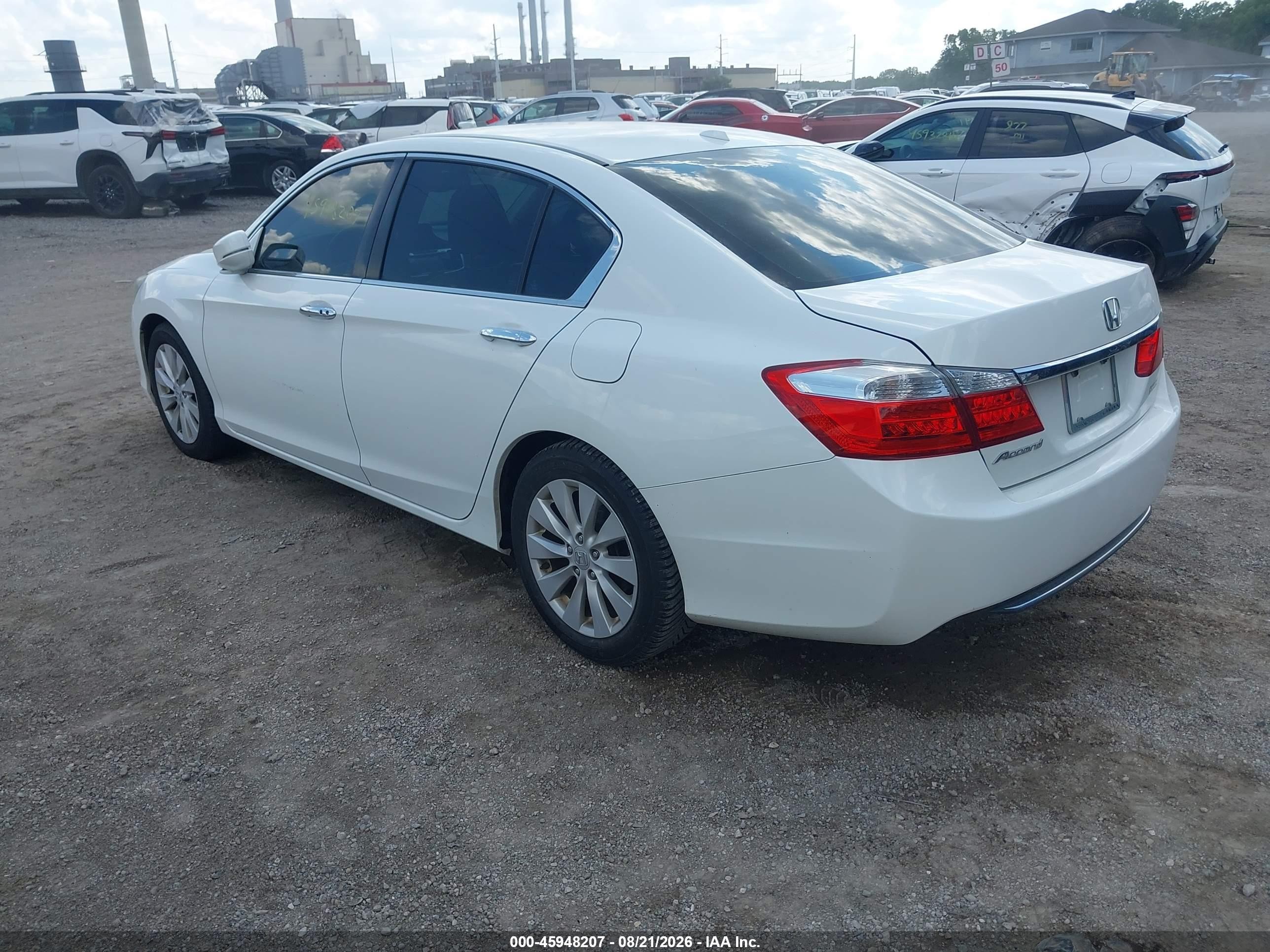 2015 Honda Accord Ex-l White vin: 1HGCR2F87FA096838