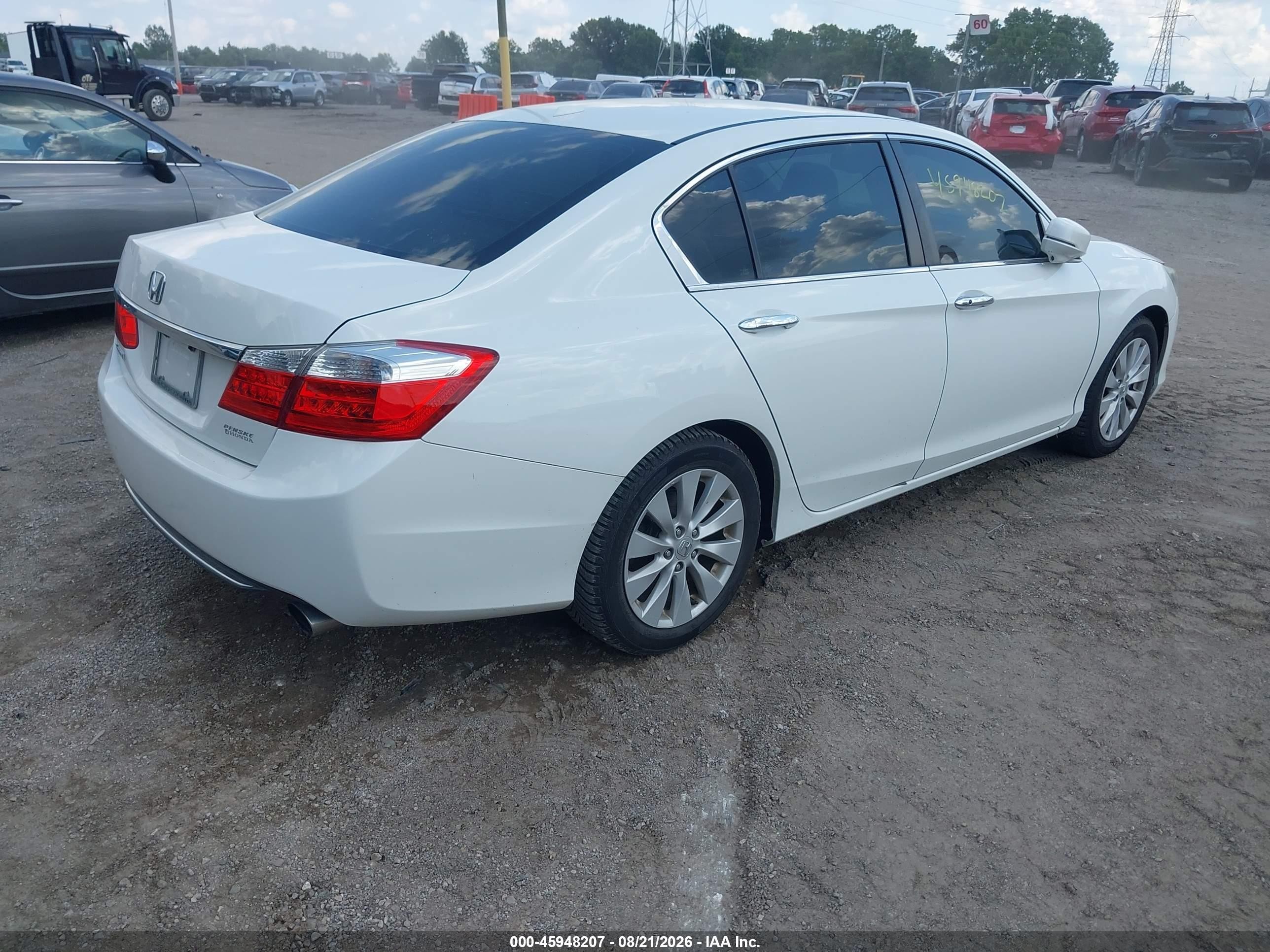 2015 Honda Accord Ex-l White vin: 1HGCR2F87FA096838
