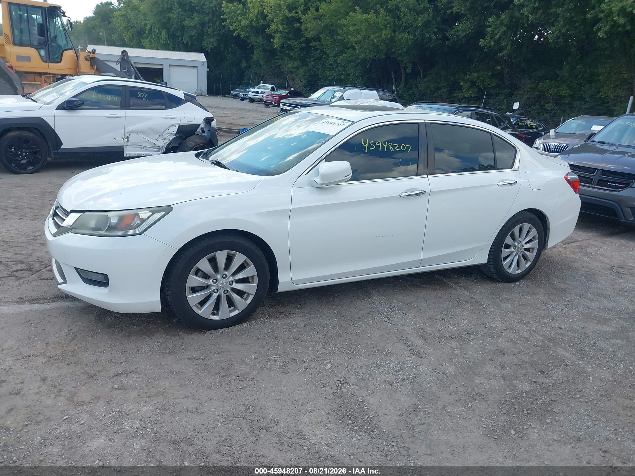 2015 Honda Accord Ex-l White vin: 1HGCR2F87FA096838