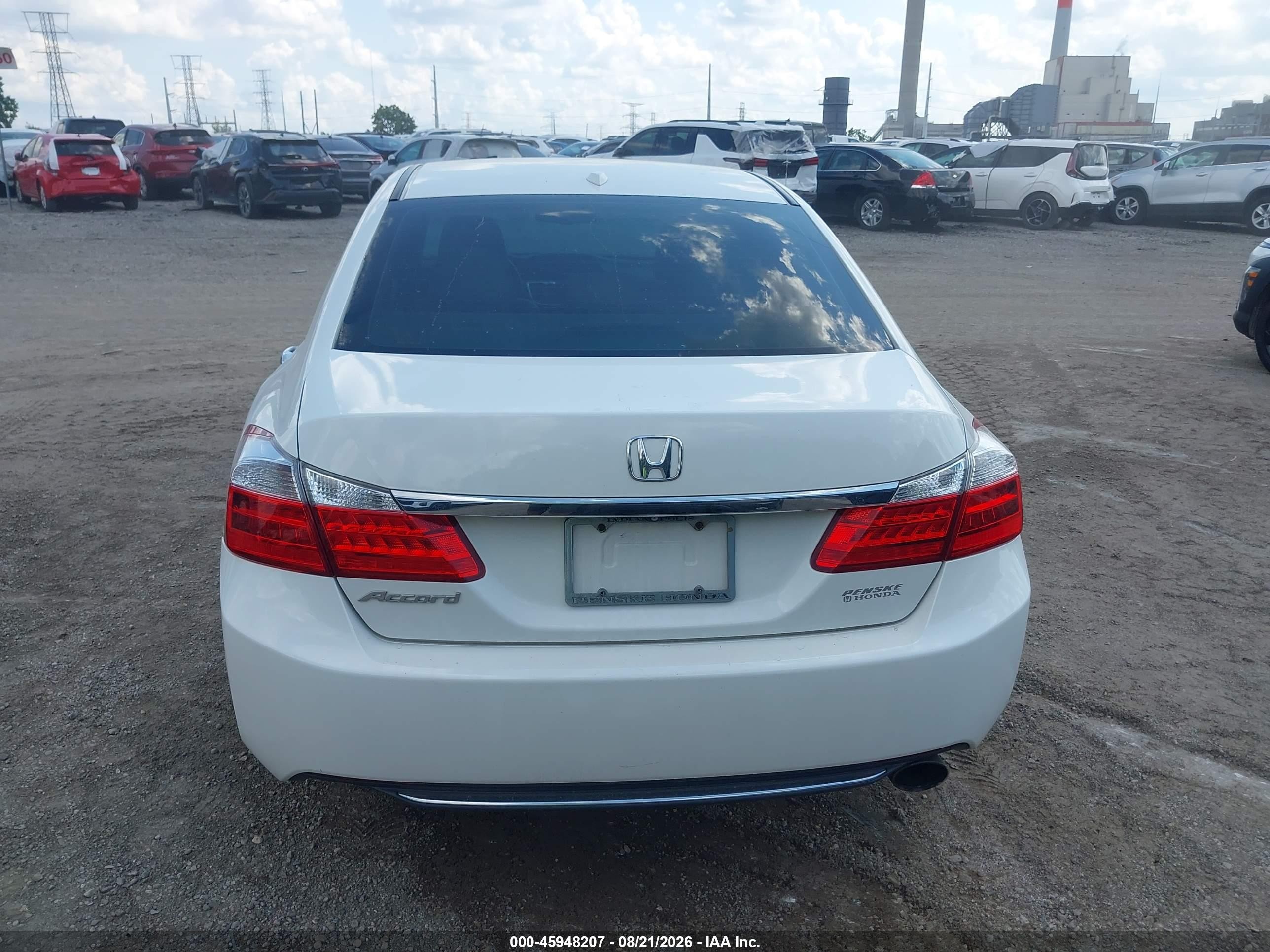 2015 Honda Accord Ex-l White vin: 1HGCR2F87FA096838