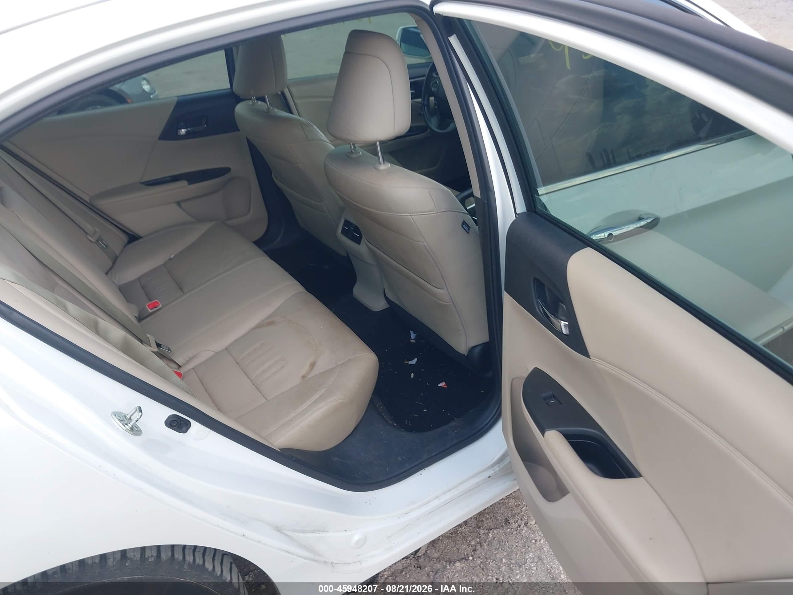 2015 Honda Accord Ex-l White vin: 1HGCR2F87FA096838