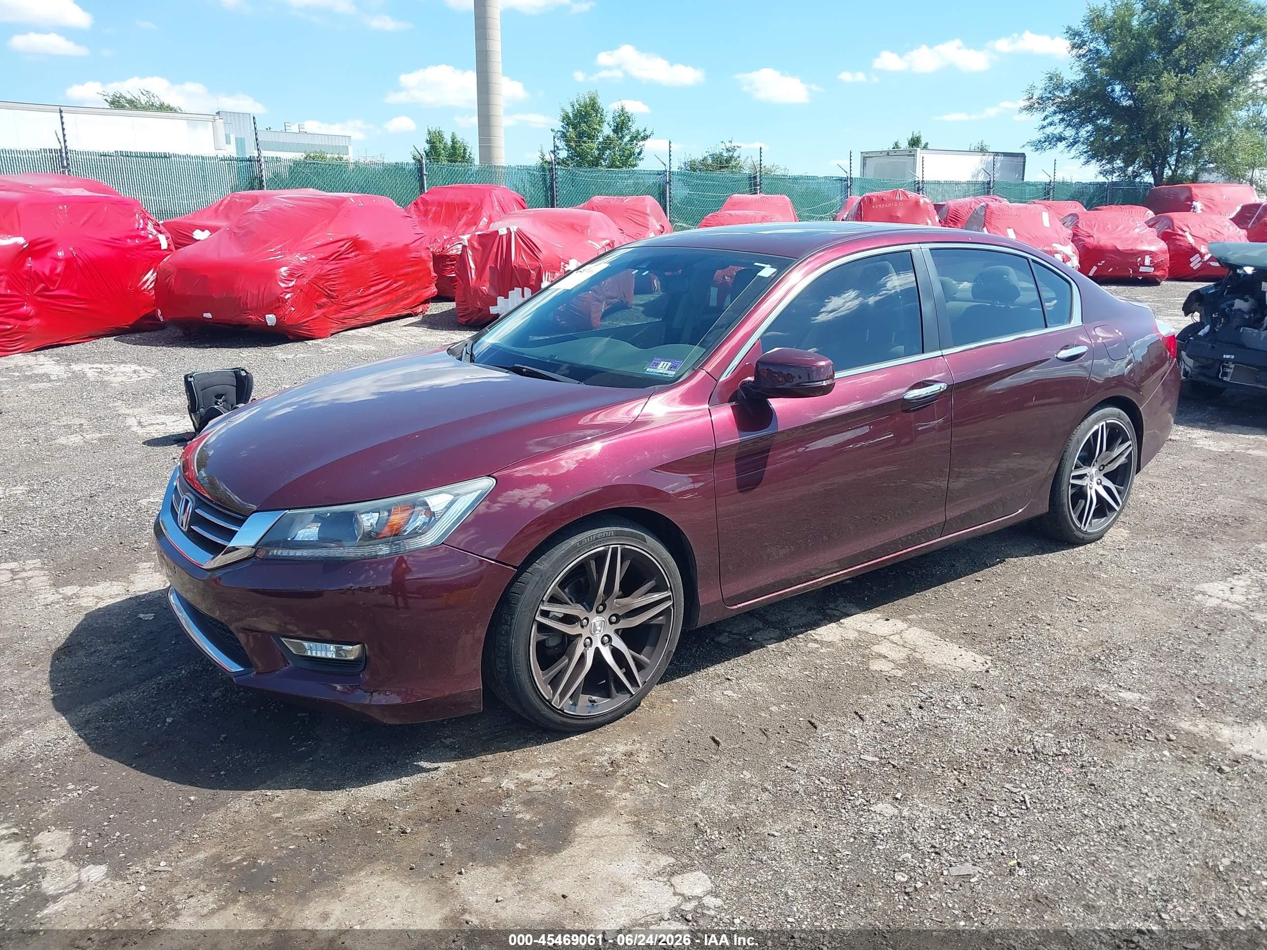 2015 Honda Accord Ex-l Burgundy vin: 1HGCR2F87FA100046
