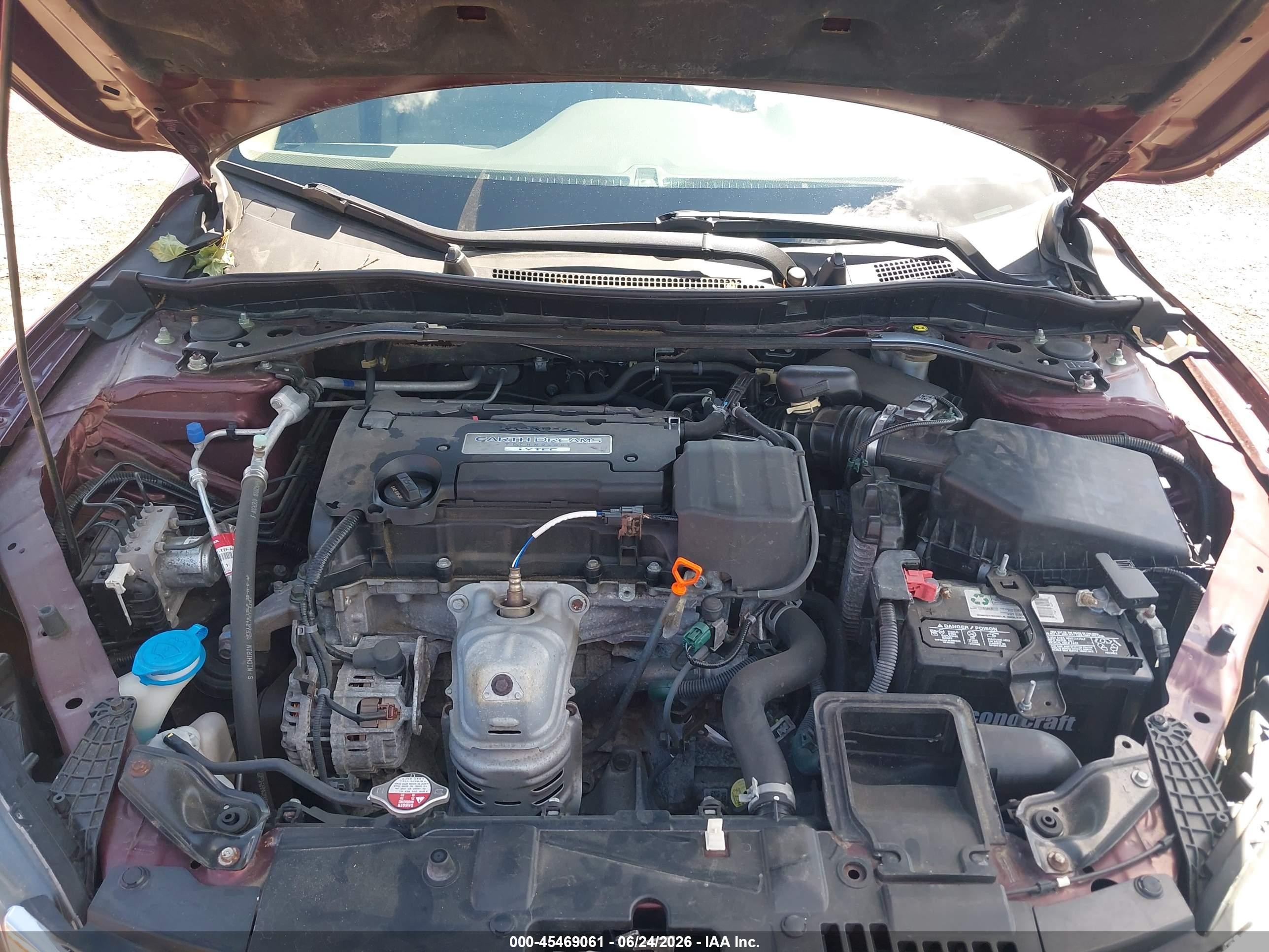 2015 Honda Accord Ex-l Burgundy vin: 1HGCR2F87FA100046