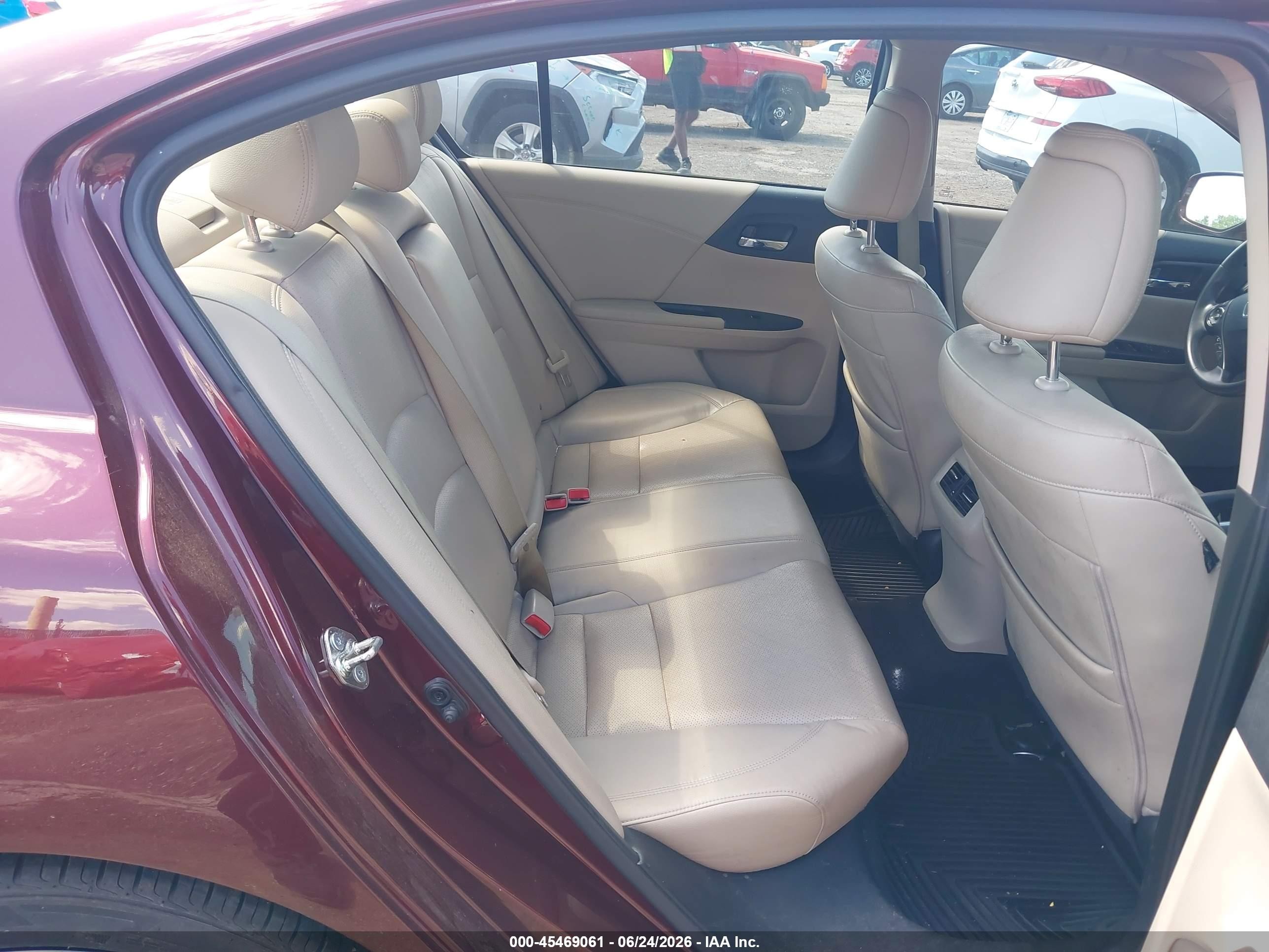 2015 Honda Accord Ex-l Burgundy vin: 1HGCR2F87FA100046