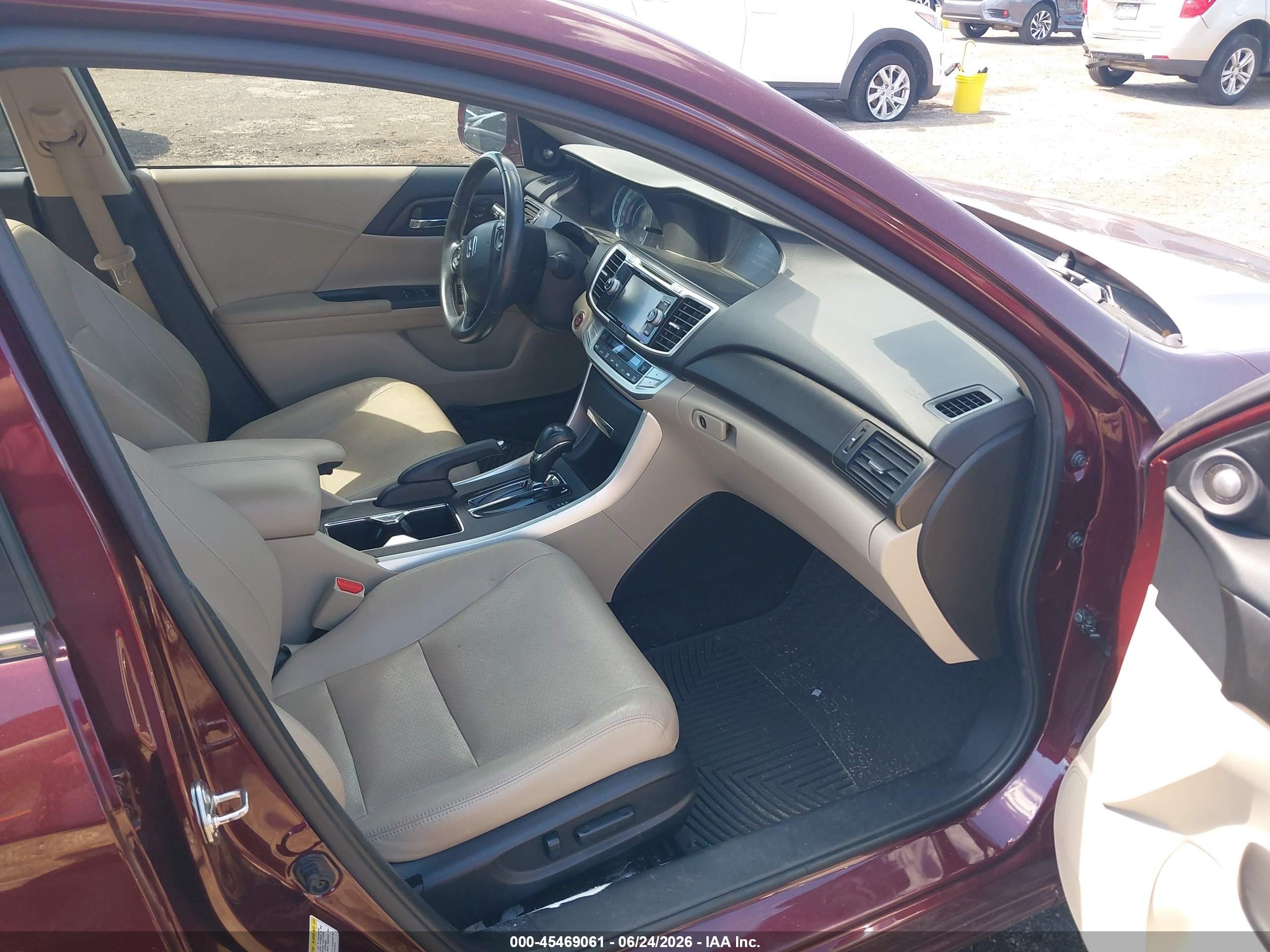 2015 Honda Accord Ex-l Burgundy vin: 1HGCR2F87FA100046