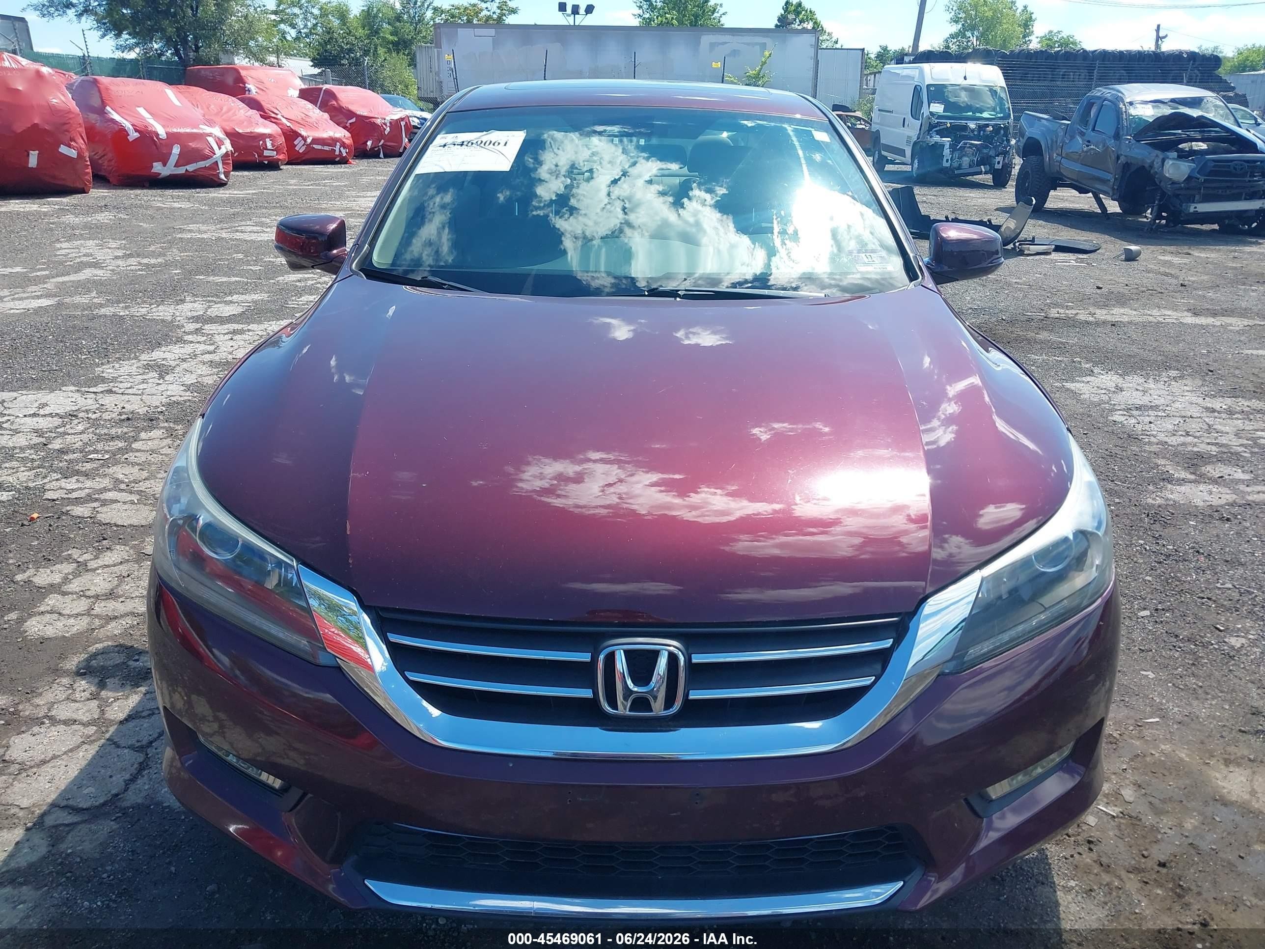 2015 Honda Accord Ex-l Burgundy vin: 1HGCR2F87FA100046