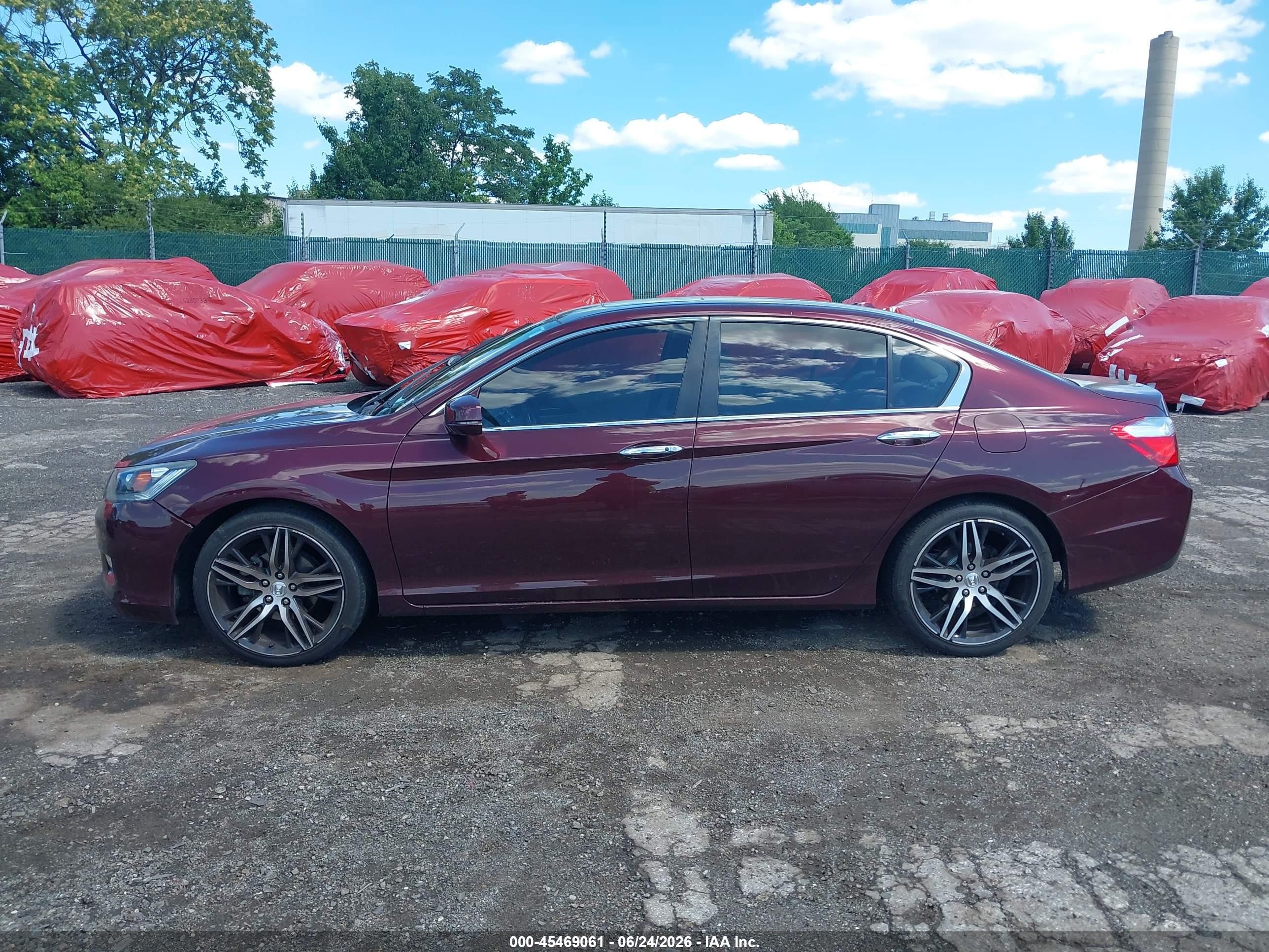 2015 Honda Accord Ex-l Burgundy vin: 1HGCR2F87FA100046