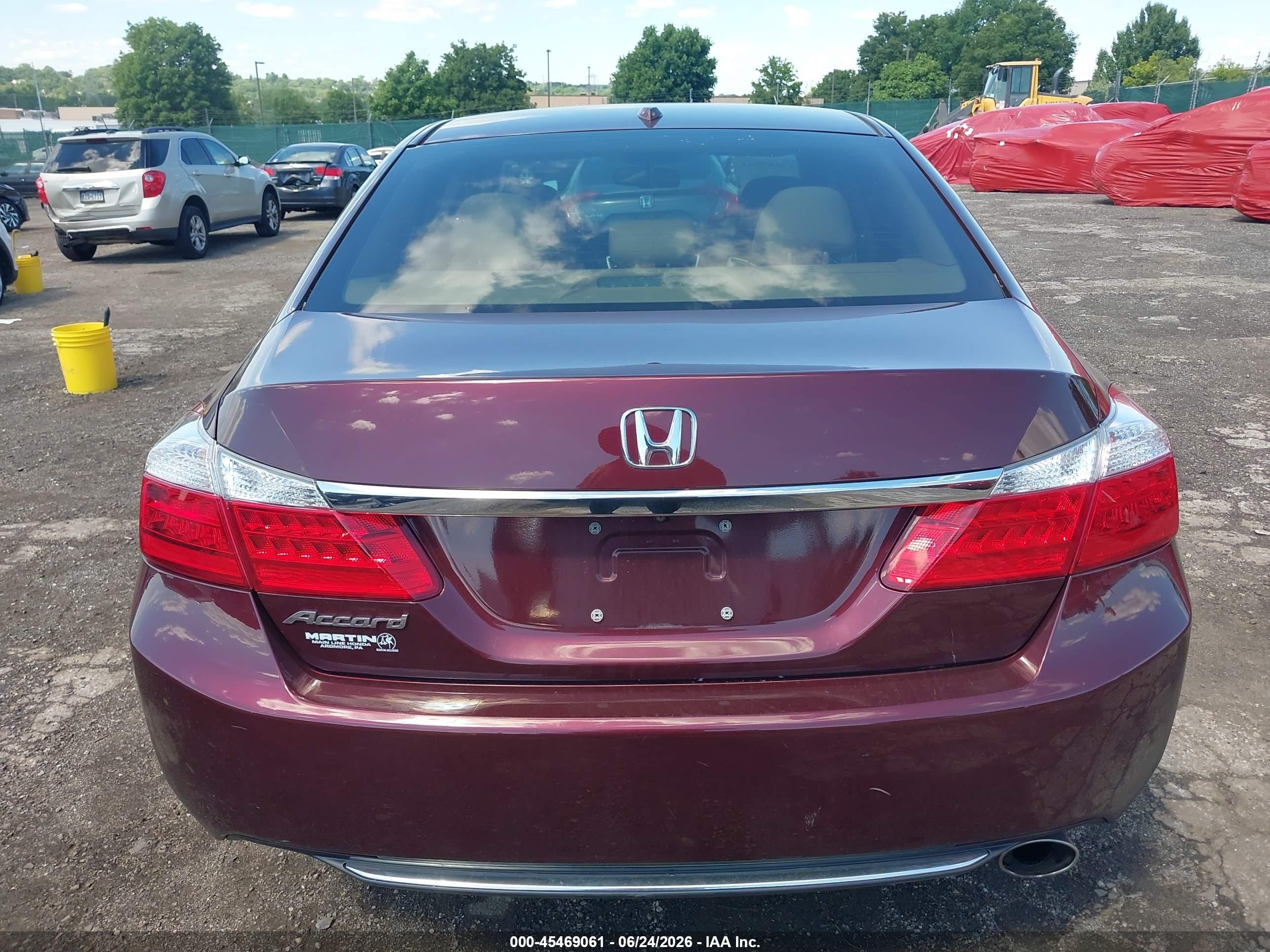 2015 Honda Accord Ex-l Burgundy vin: 1HGCR2F87FA100046