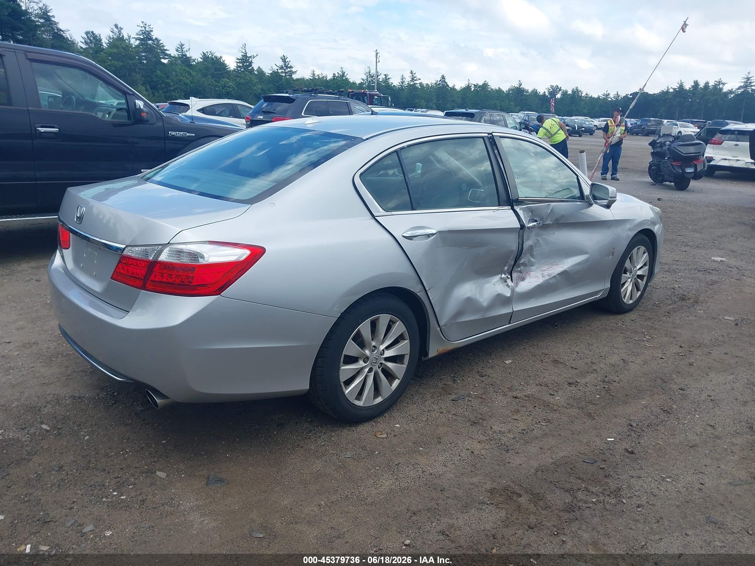 2015 Honda Accord Ex-l Silver vin: 1HGCR2F87FA106025