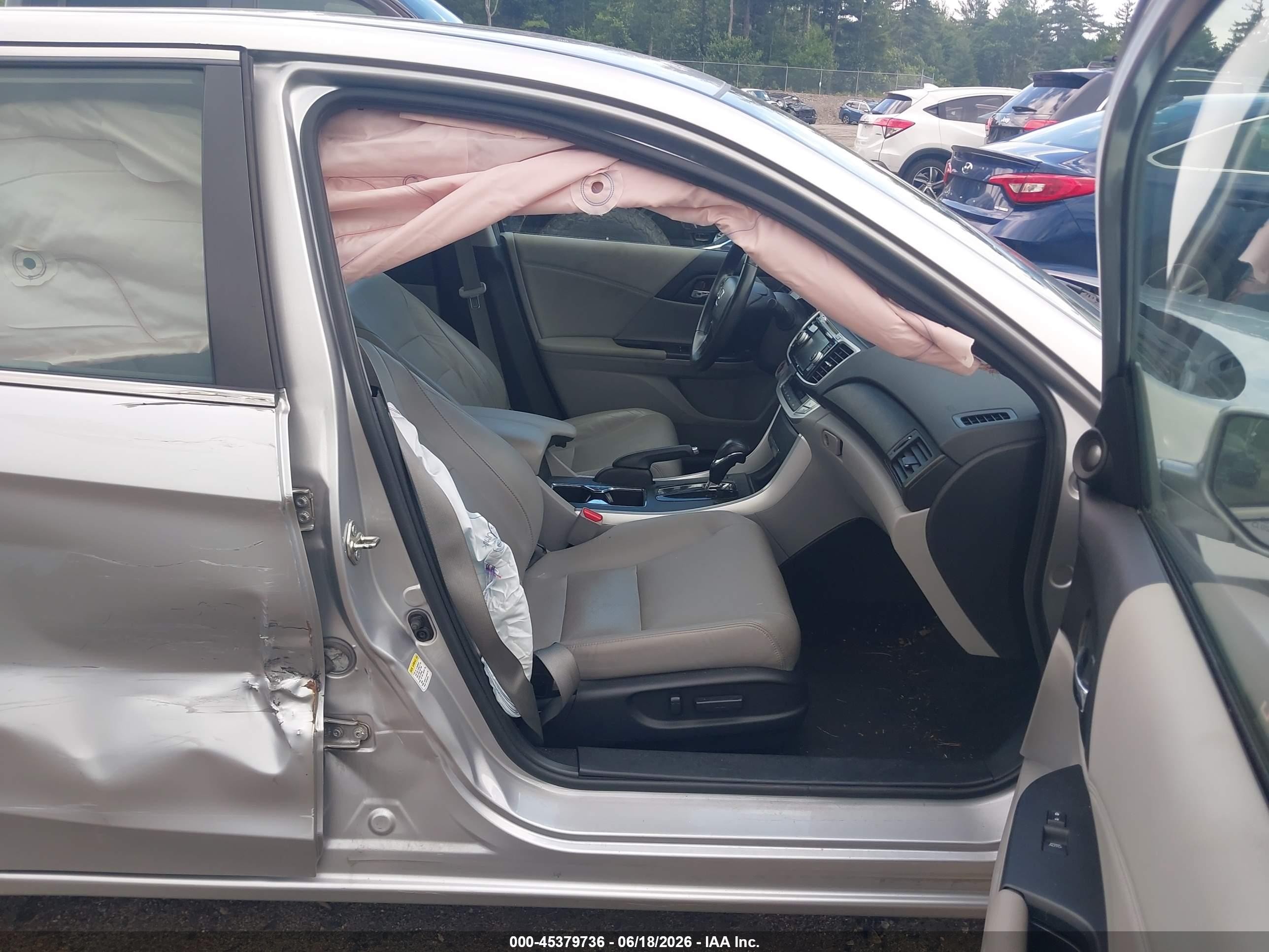 2015 Honda Accord Ex-l Silver vin: 1HGCR2F87FA106025