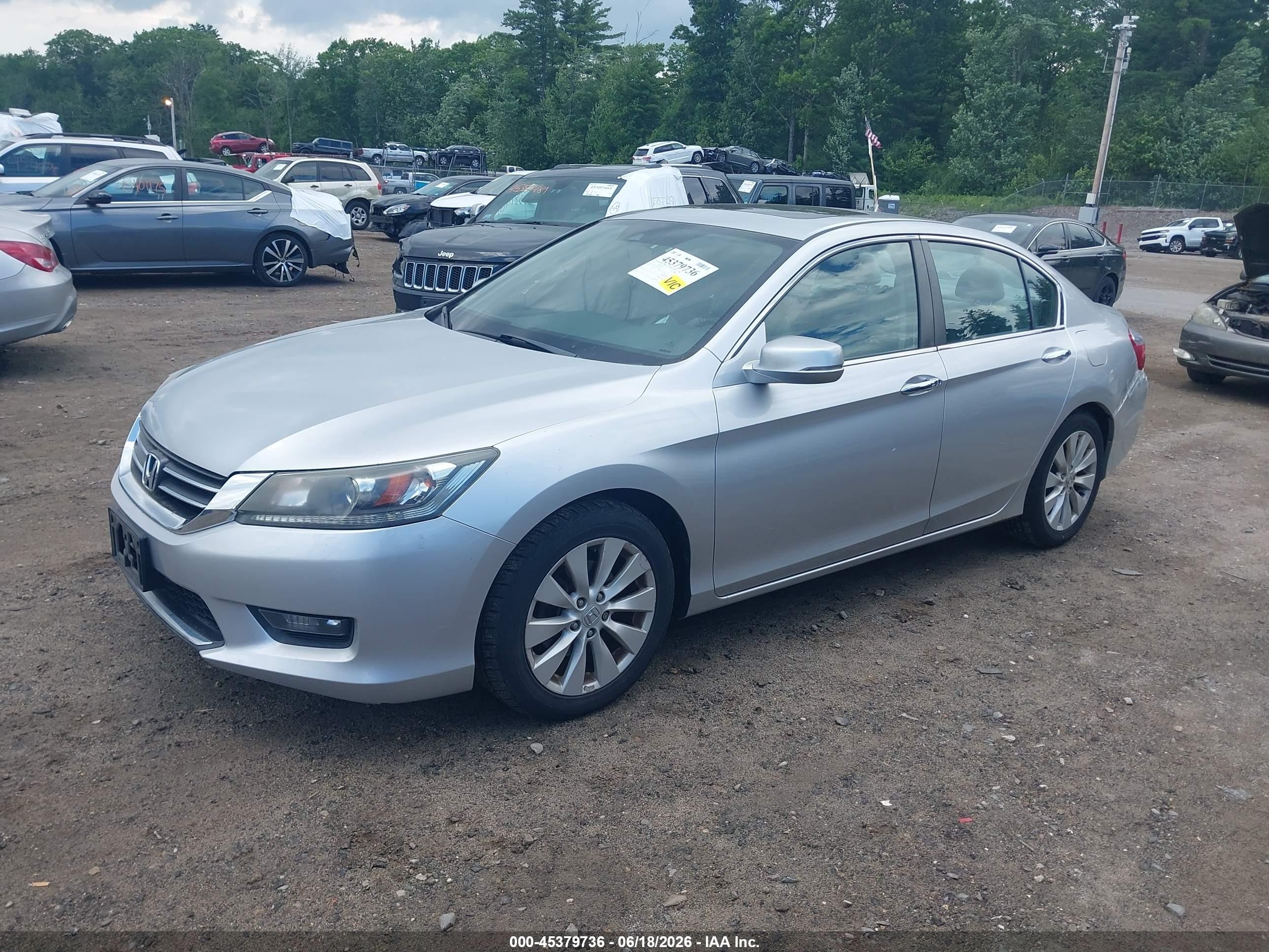 2015 Honda Accord Ex-l Silver vin: 1HGCR2F87FA106025
