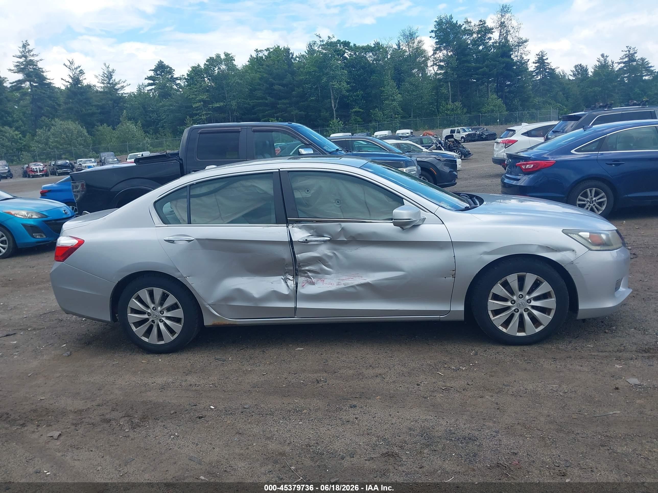 2015 Honda Accord Ex-l Silver vin: 1HGCR2F87FA106025