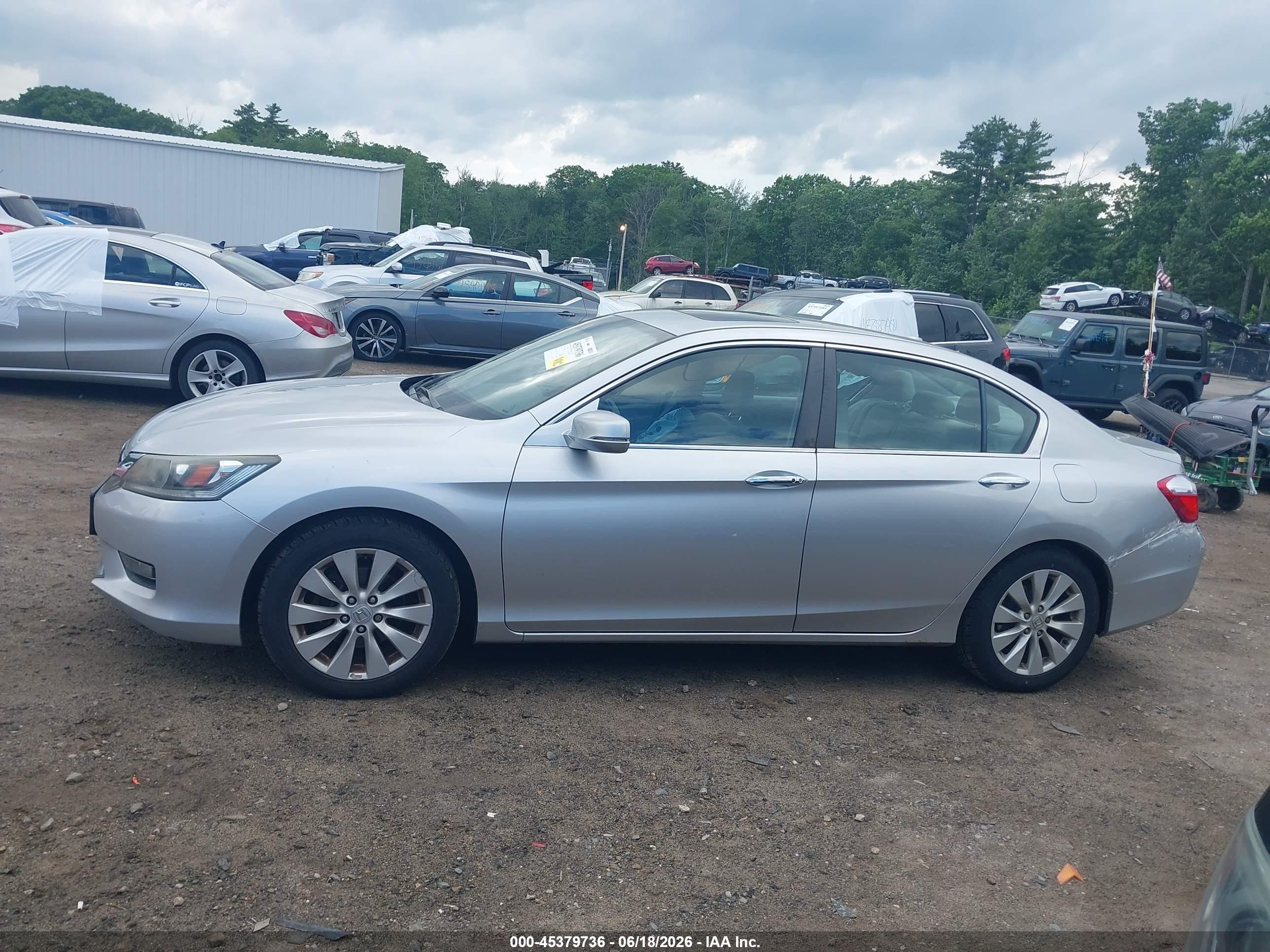 2015 Honda Accord Ex-l Silver vin: 1HGCR2F87FA106025