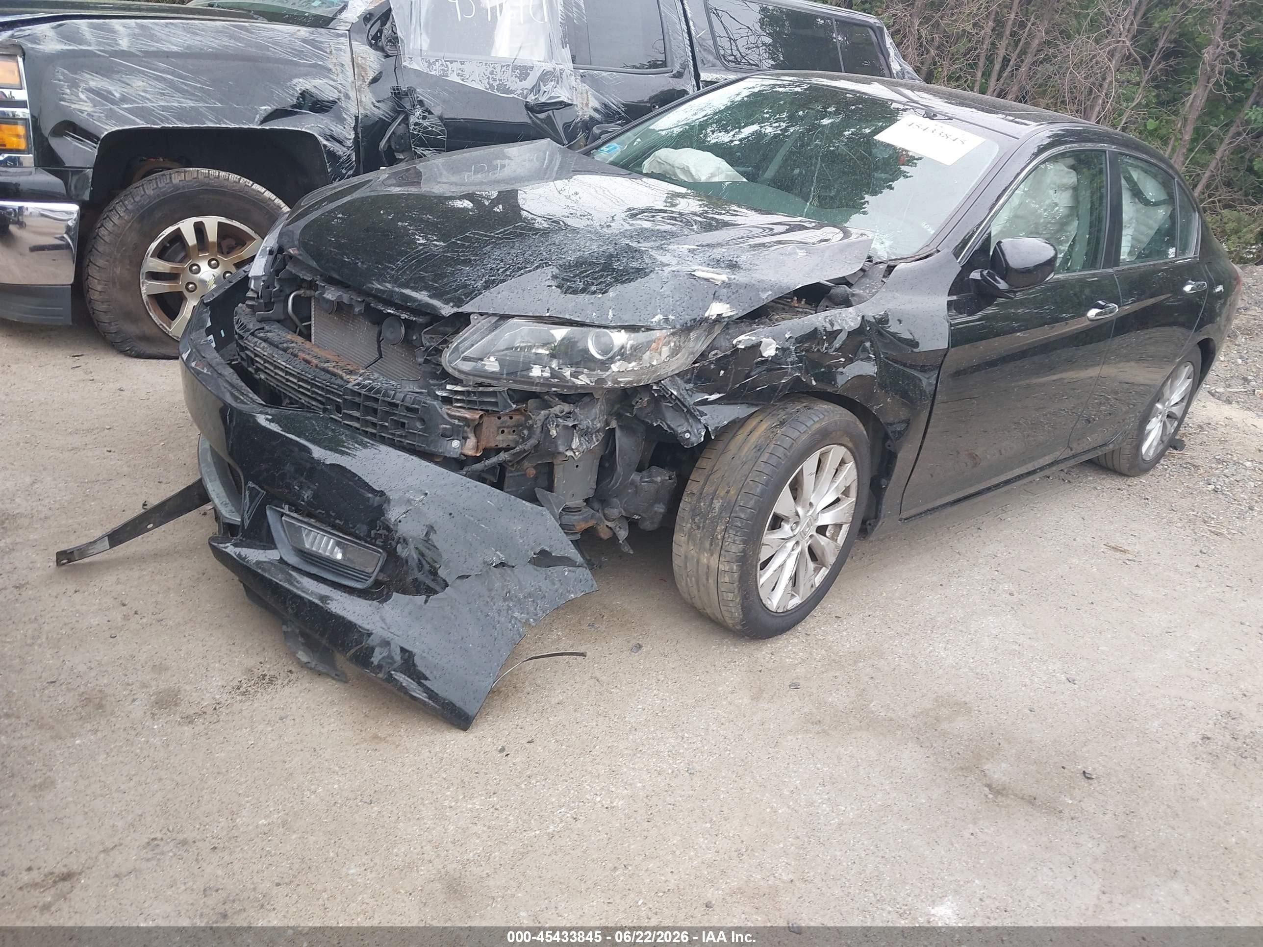 2015 Honda Accord Ex-l Black vin: 1HGCR2F87FA131538