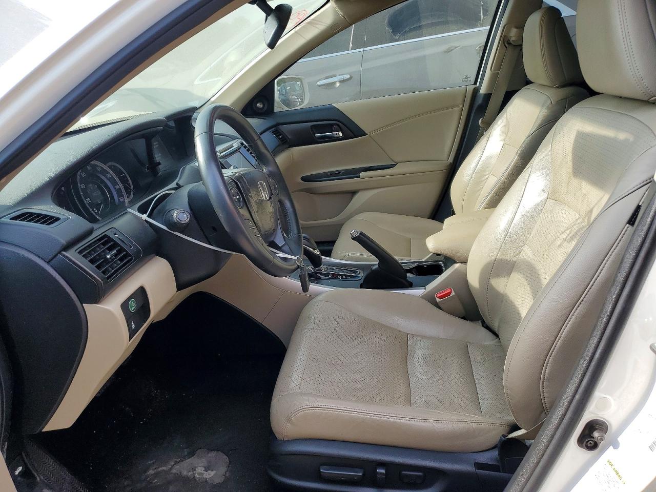 2015 Honda Accord Exl White vin: 1HGCR2F87FA141986