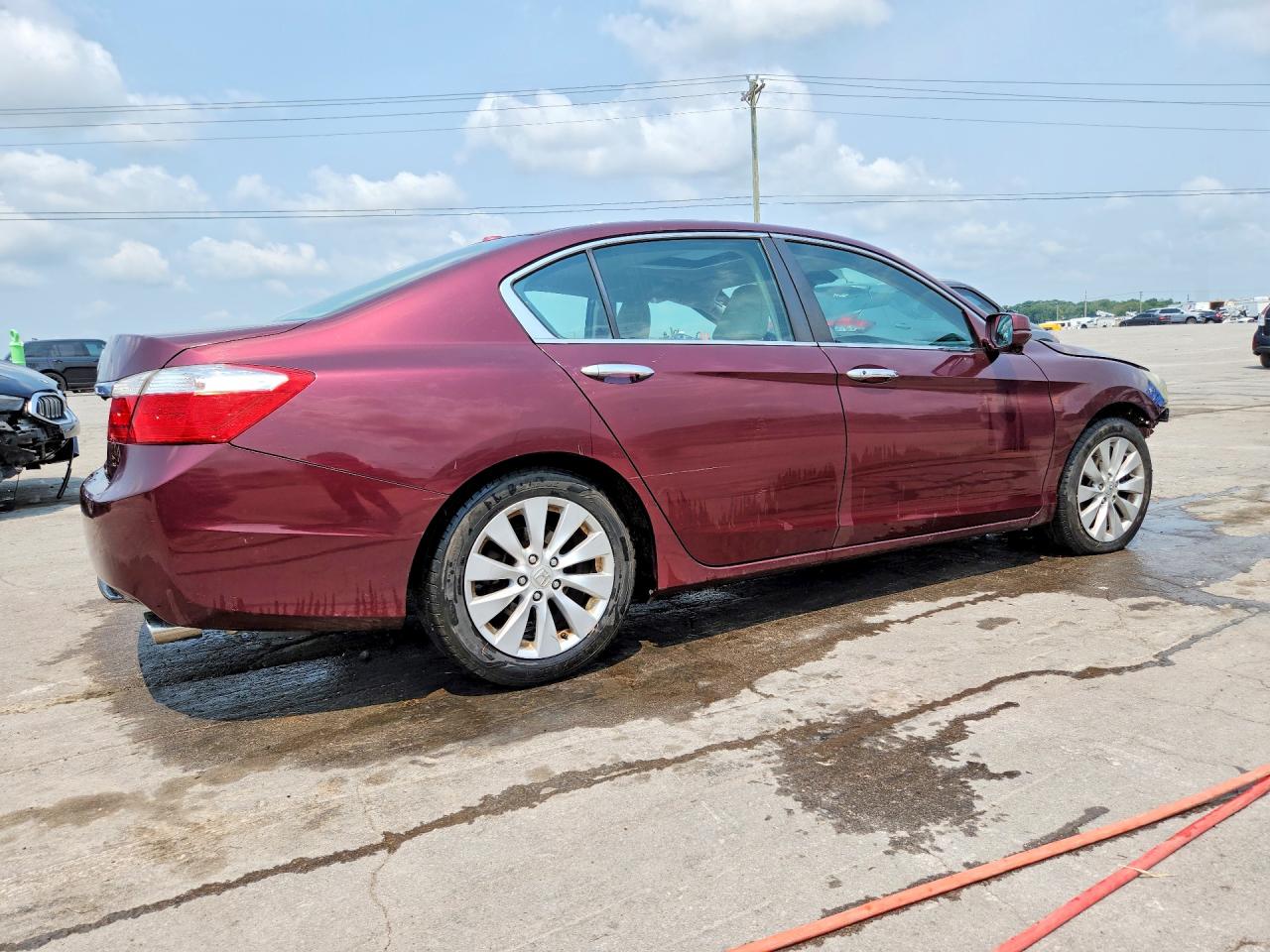 2015 Honda Accord Exl Burgundy vin: 1HGCR2F87FA175653