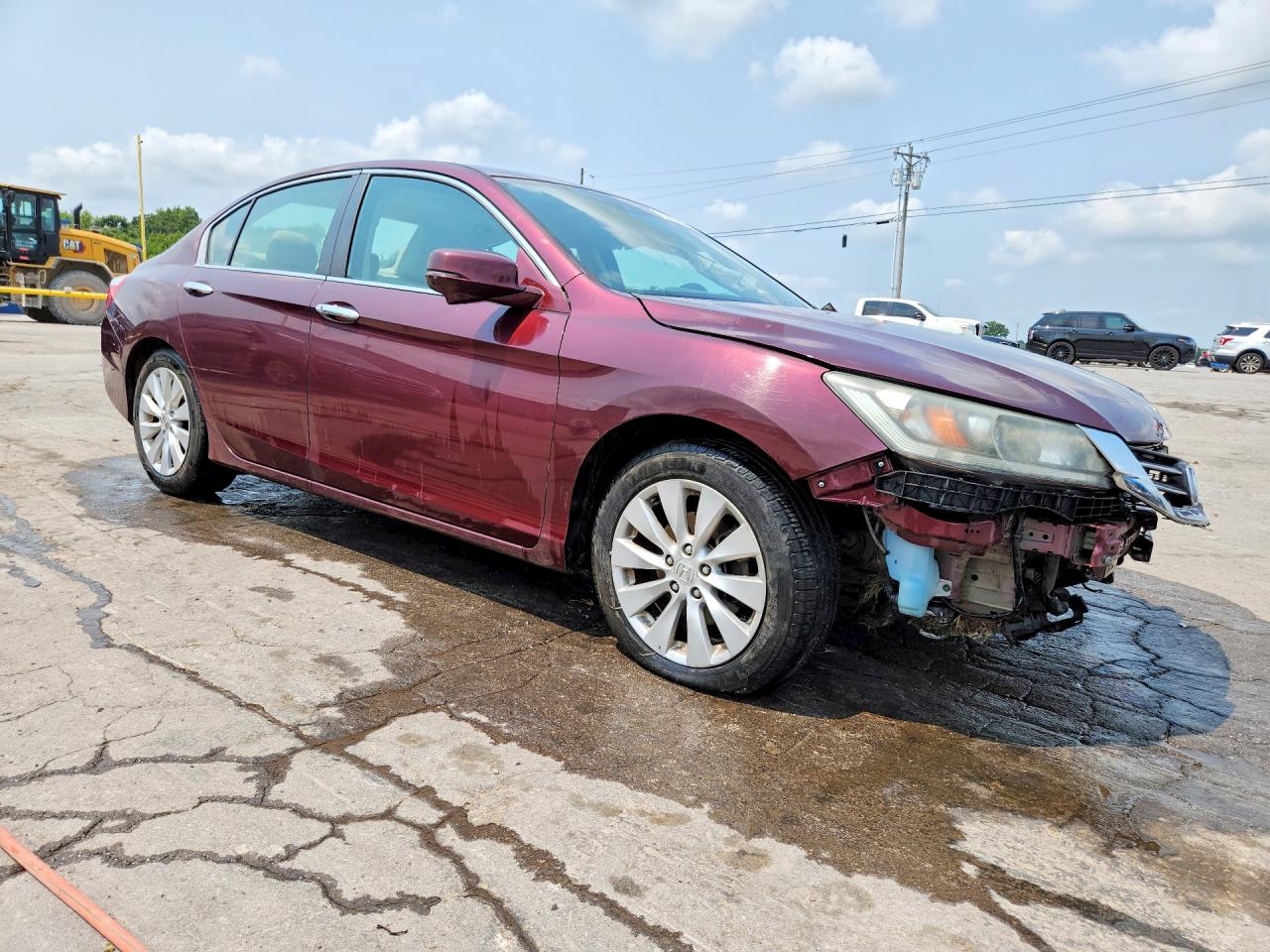 2015 Honda Accord Exl Burgundy vin: 1HGCR2F87FA175653