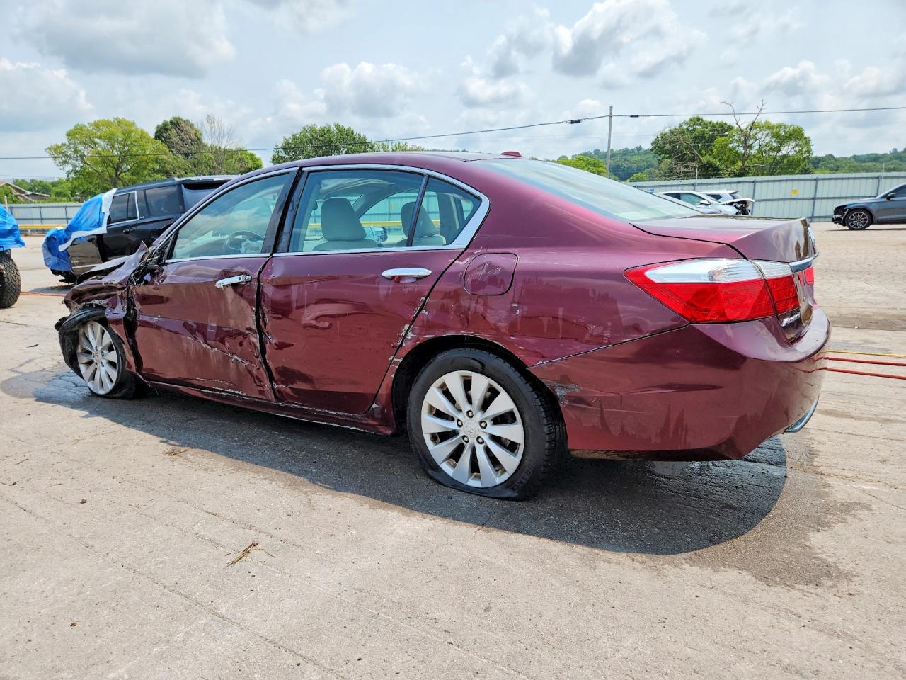 2015 Honda Accord Exl Burgundy vin: 1HGCR2F87FA175653