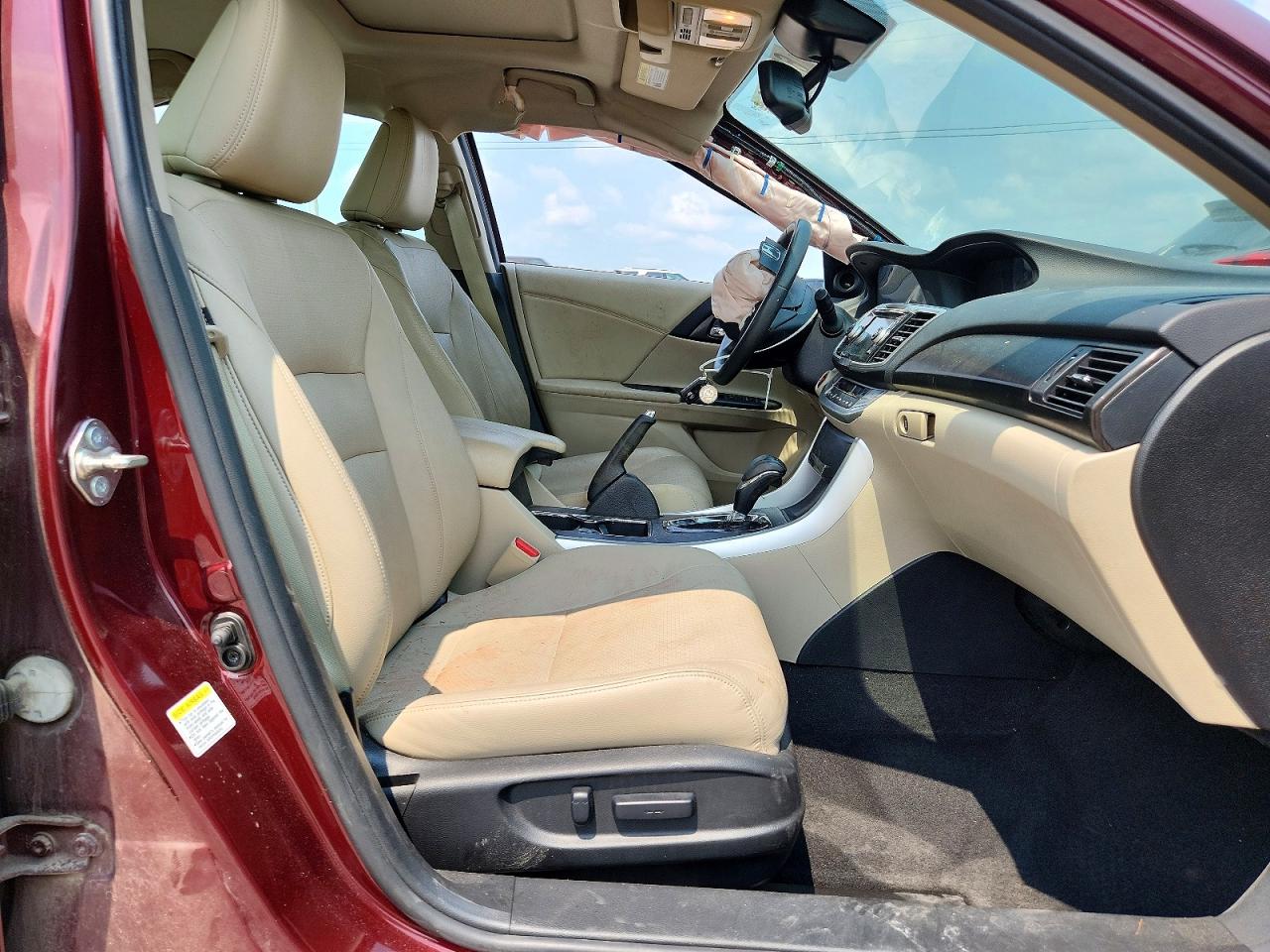 2015 Honda Accord Exl Burgundy vin: 1HGCR2F87FA175653