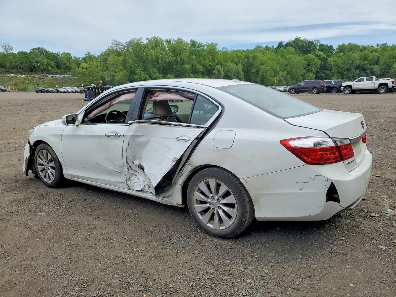 2015 Honda Accord Exl Белый vin: 1HGCR2F87FA184353