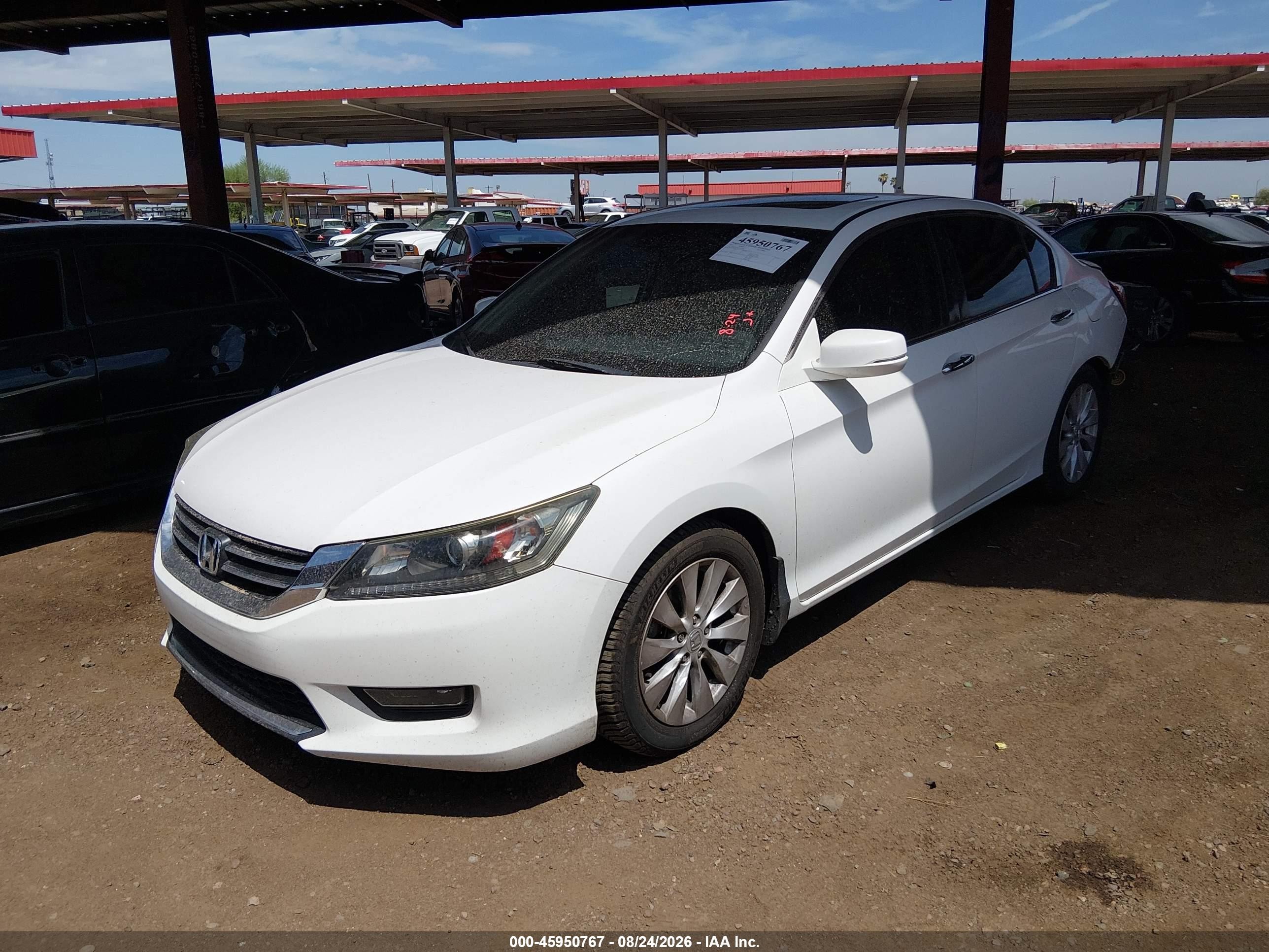 2015 Honda Accord Ex-l White vin: 1HGCR2F87FA209560