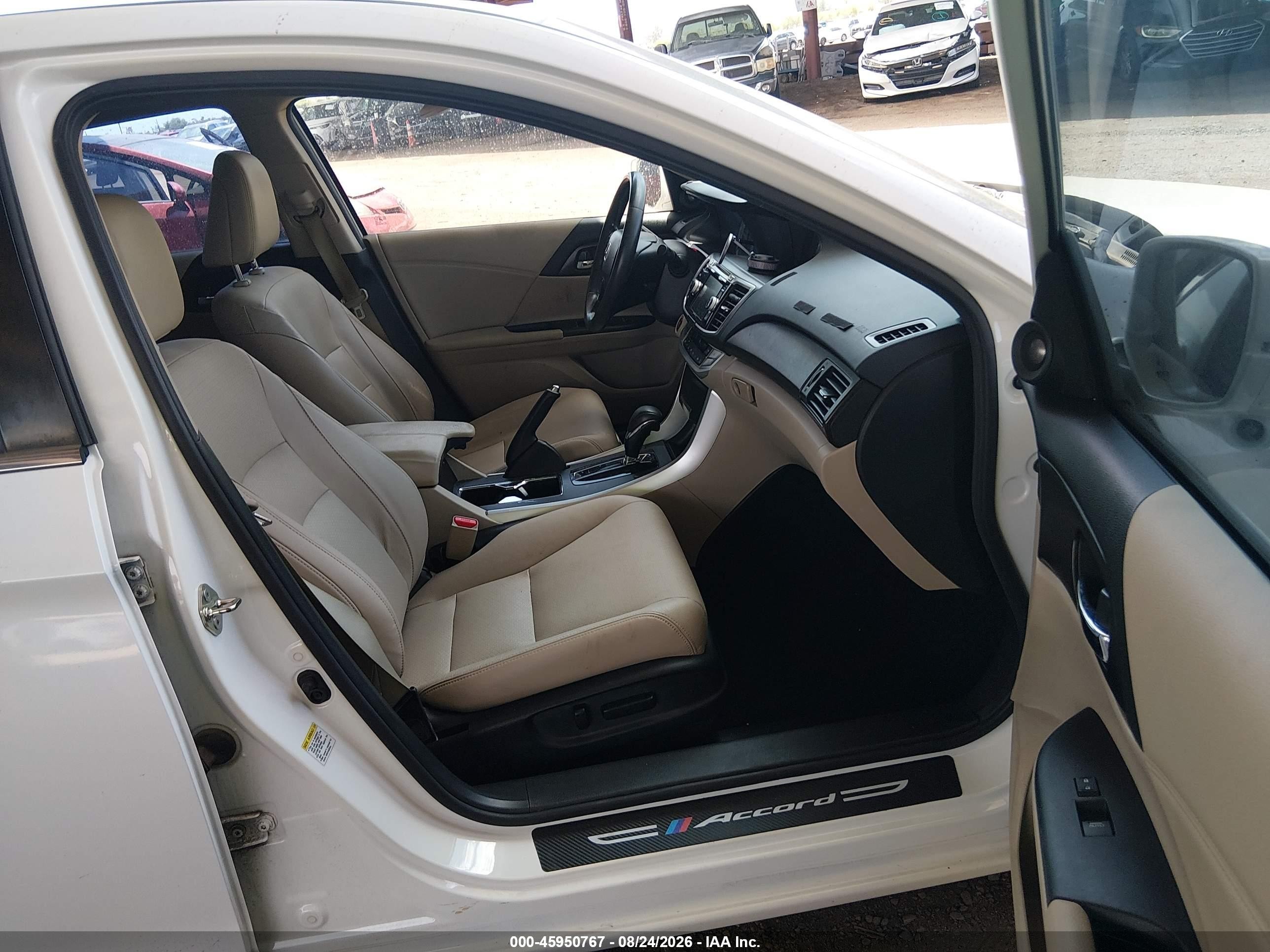 2015 Honda Accord Ex-l White vin: 1HGCR2F87FA209560