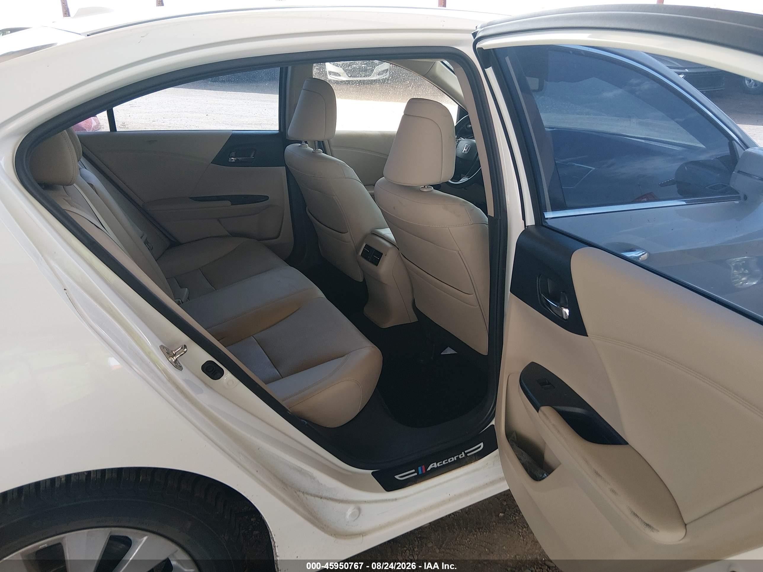 2015 Honda Accord Ex-l White vin: 1HGCR2F87FA209560