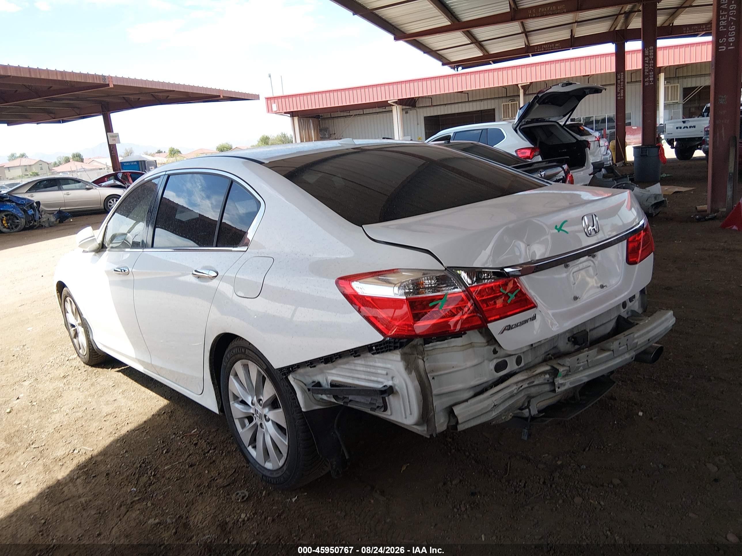 2015 Honda Accord Ex-l White vin: 1HGCR2F87FA209560