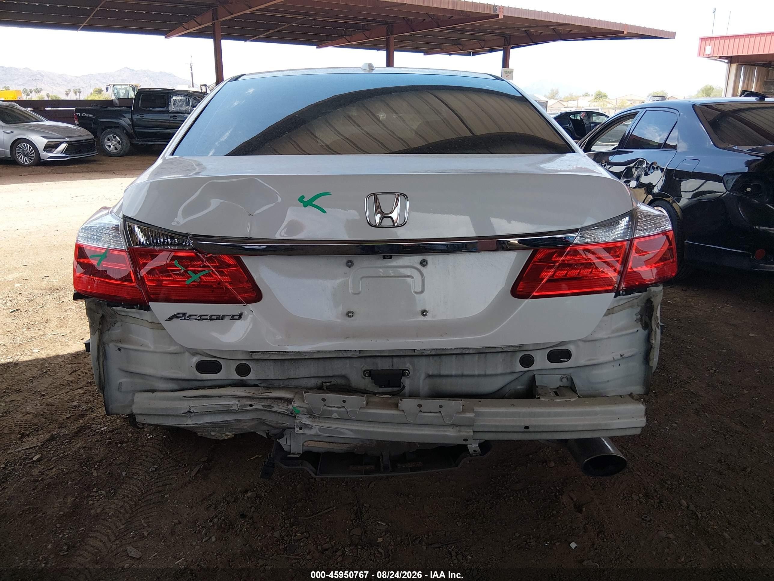 2015 Honda Accord Ex-l White vin: 1HGCR2F87FA209560