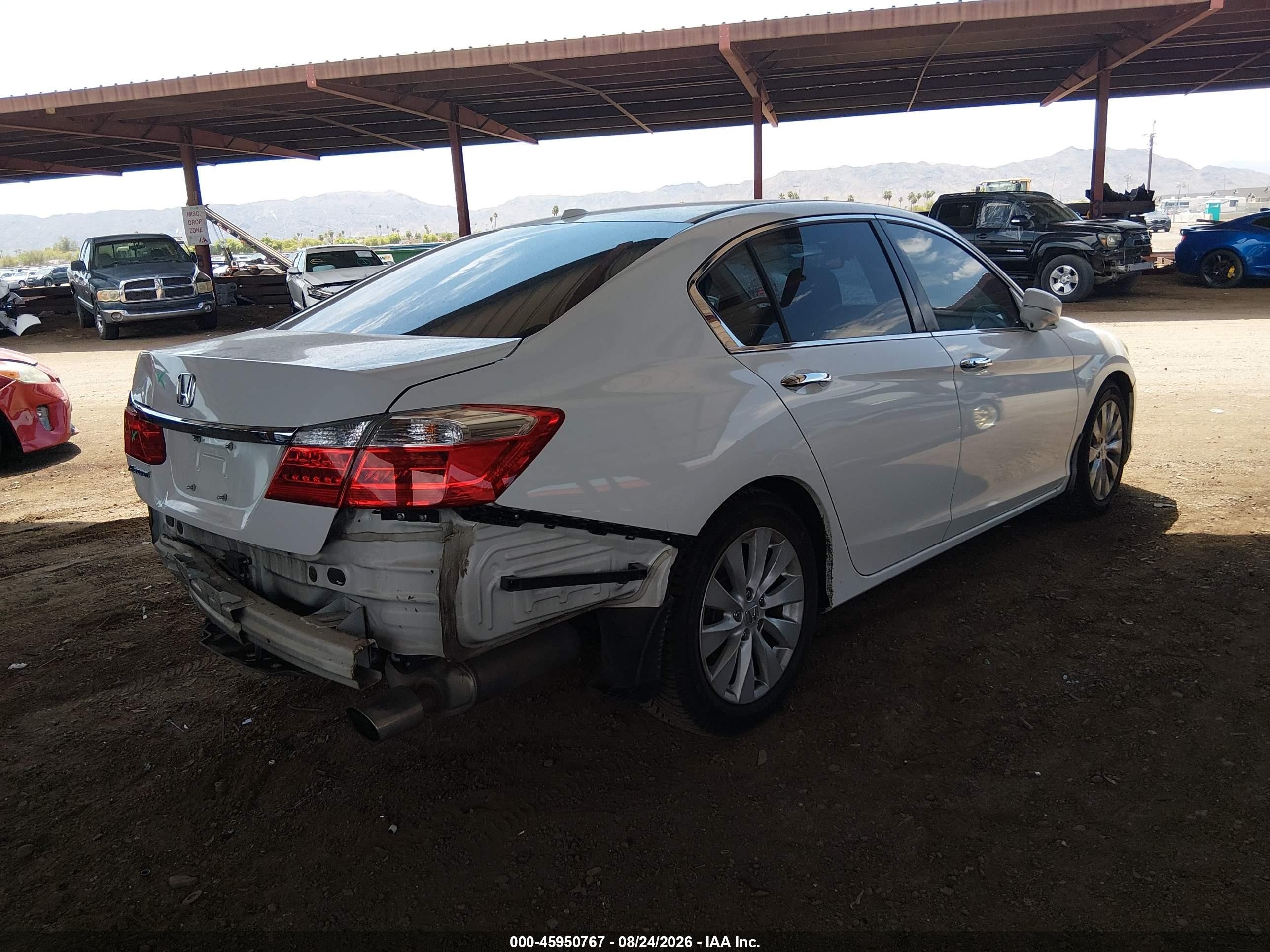 2015 Honda Accord Ex-l White vin: 1HGCR2F87FA209560