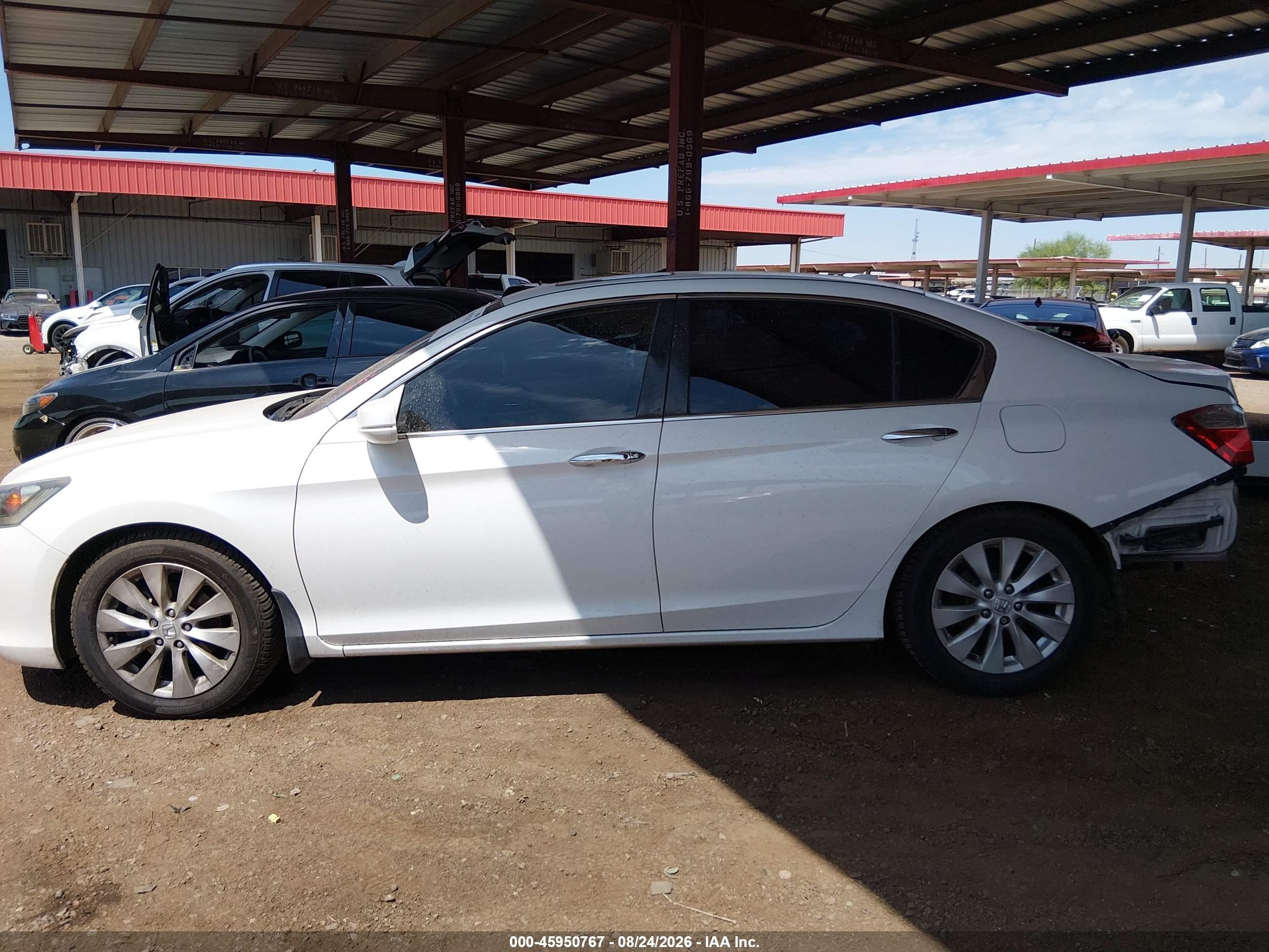 2015 Honda Accord Ex-l White vin: 1HGCR2F87FA209560