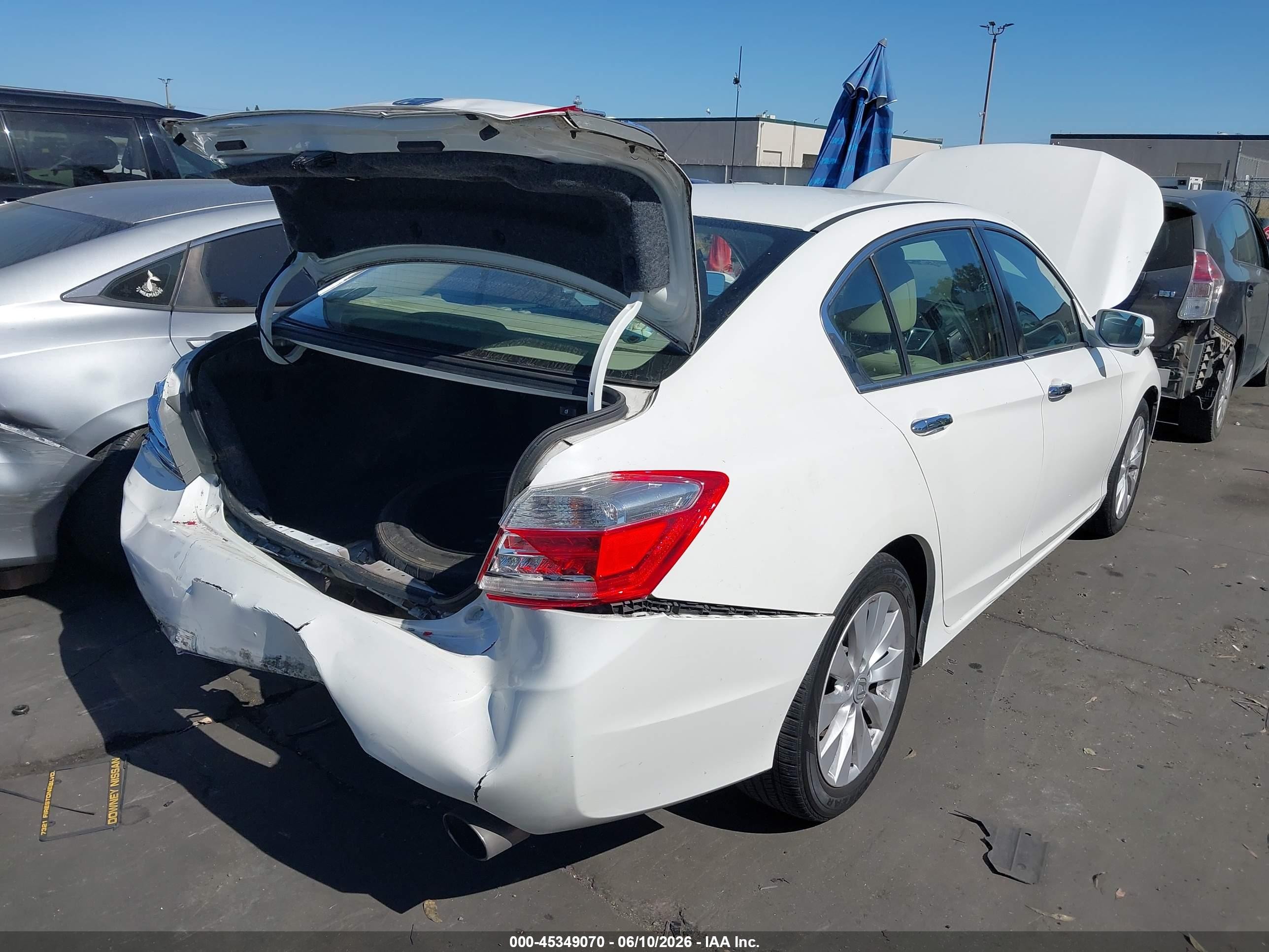 2015 Honda Accord Ex-l White vin: 1HGCR2F87FA214239