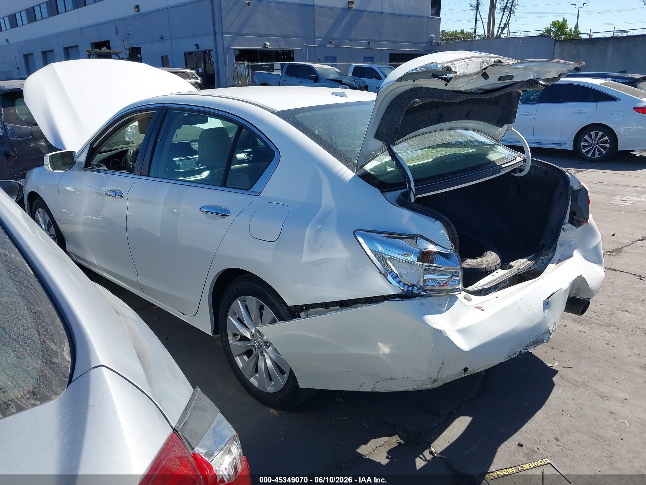 2015 Honda Accord Ex-l White vin: 1HGCR2F87FA214239