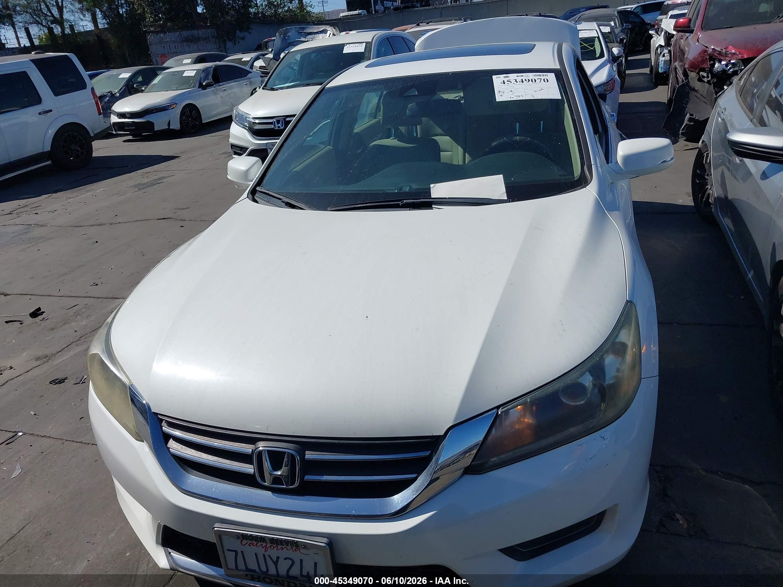 2015 Honda Accord Ex-l White vin: 1HGCR2F87FA214239