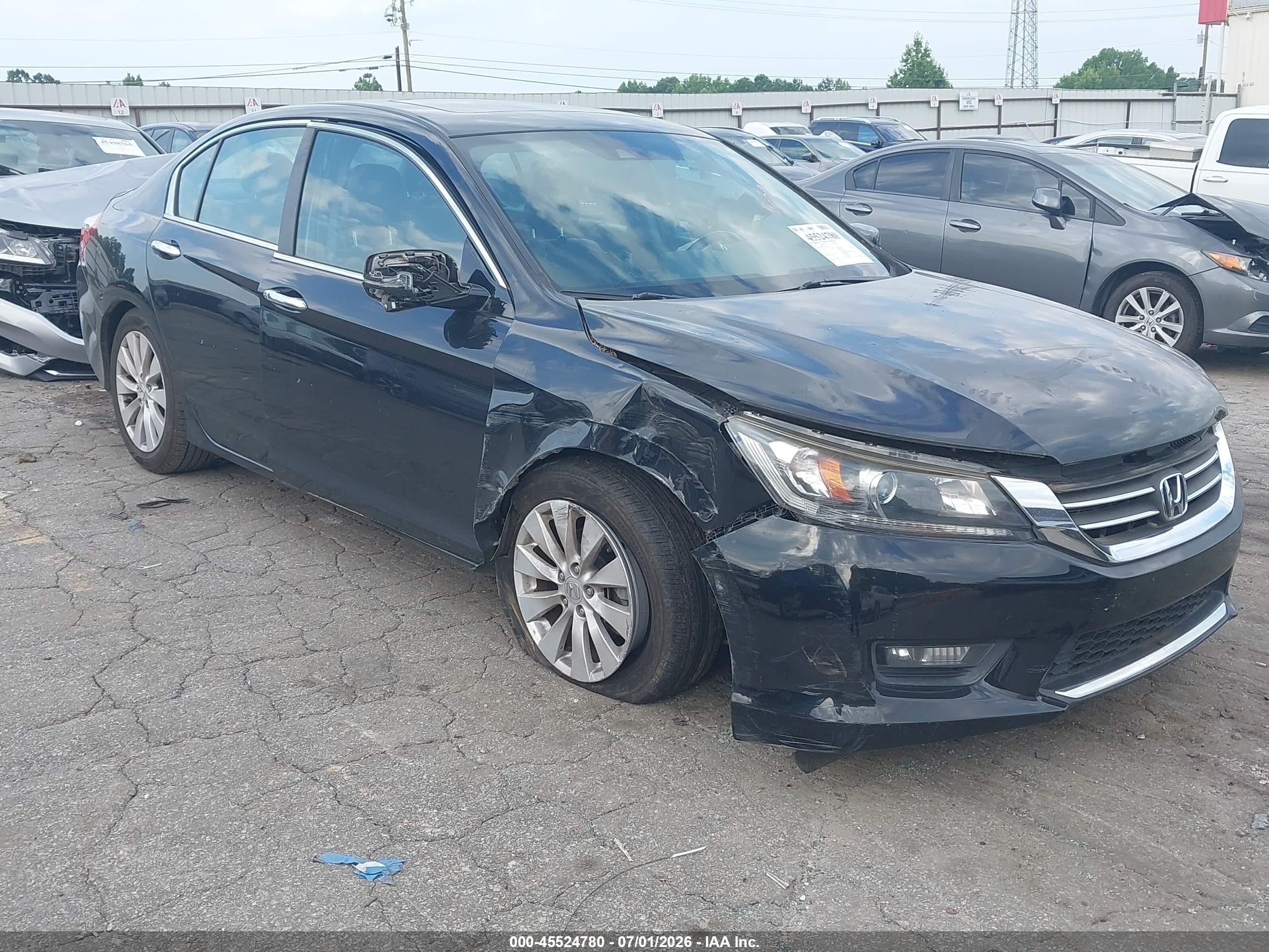2015 Honda Accord Ex-l Black vin: 1HGCR2F87FA240128