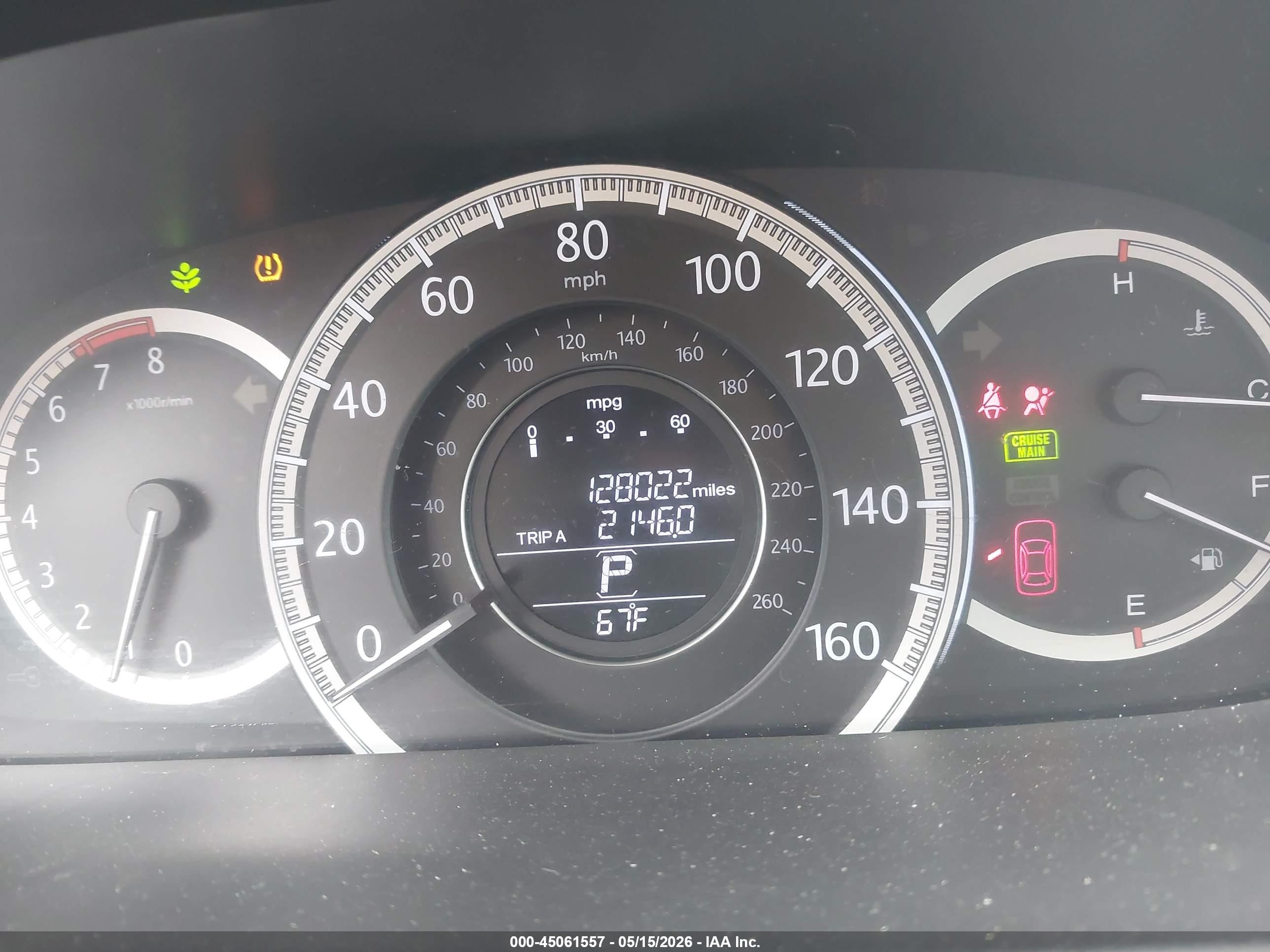 2015 Honda Accord Ex-l Коричневый vin: 1HGCR2F87FA270861