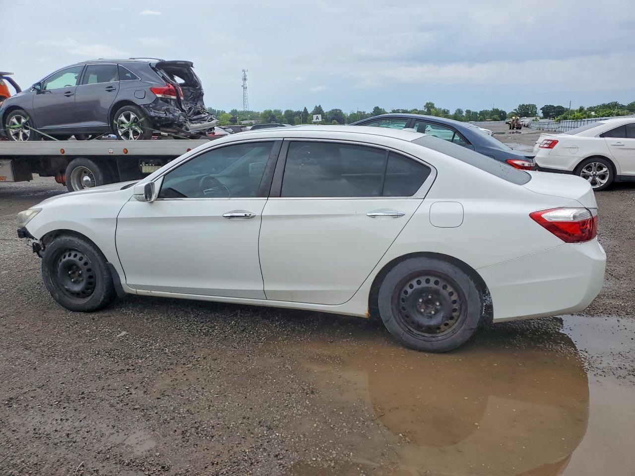 2015 Honda Accord Exl White vin: 1HGCR2F87FA804845
