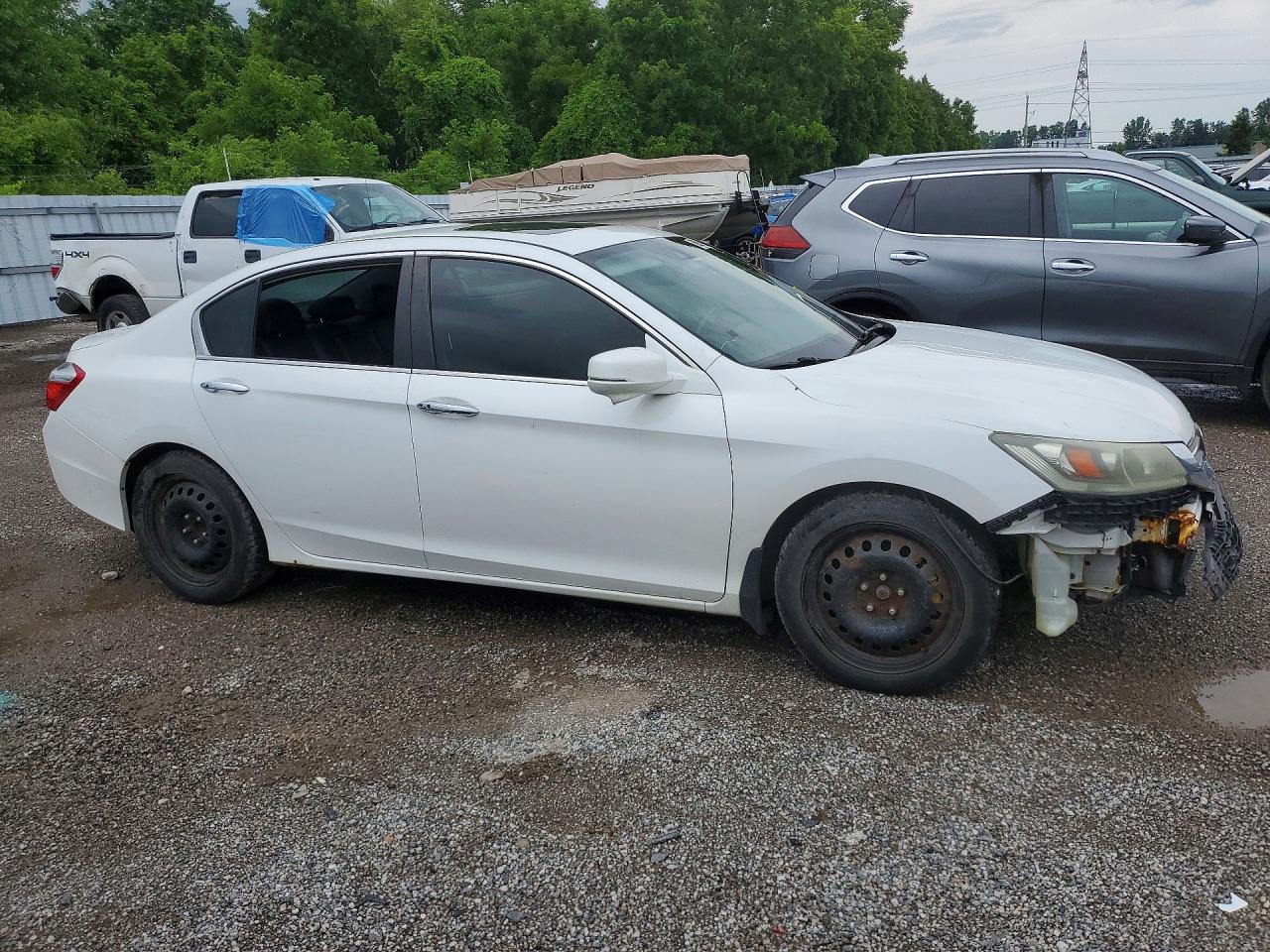 2015 Honda Accord Exl White vin: 1HGCR2F87FA804845