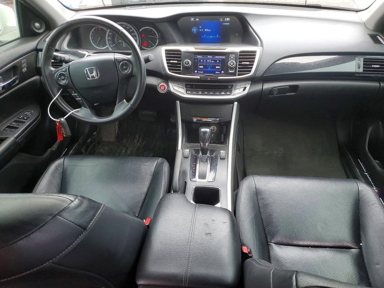 2015 Honda Accord Exl White vin: 1HGCR2F87FA804845