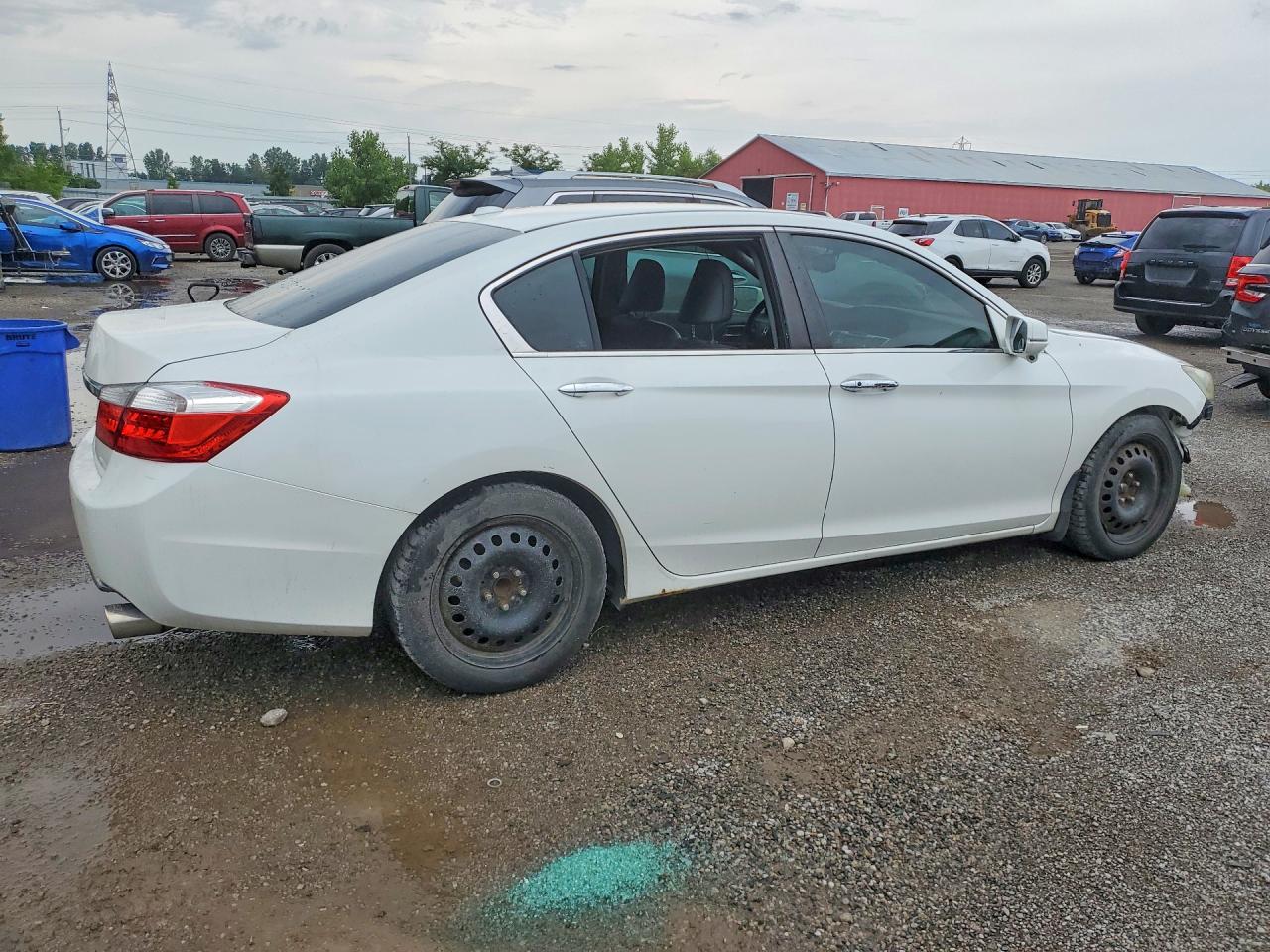 2015 Honda Accord Exl White vin: 1HGCR2F87FA804845