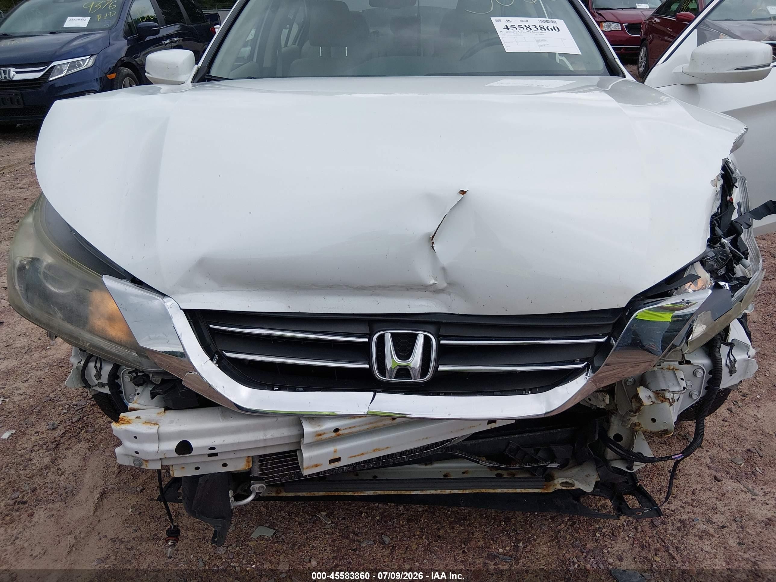2013 Honda Accord Ex-l White vin: 1HGCR2F88DA004035