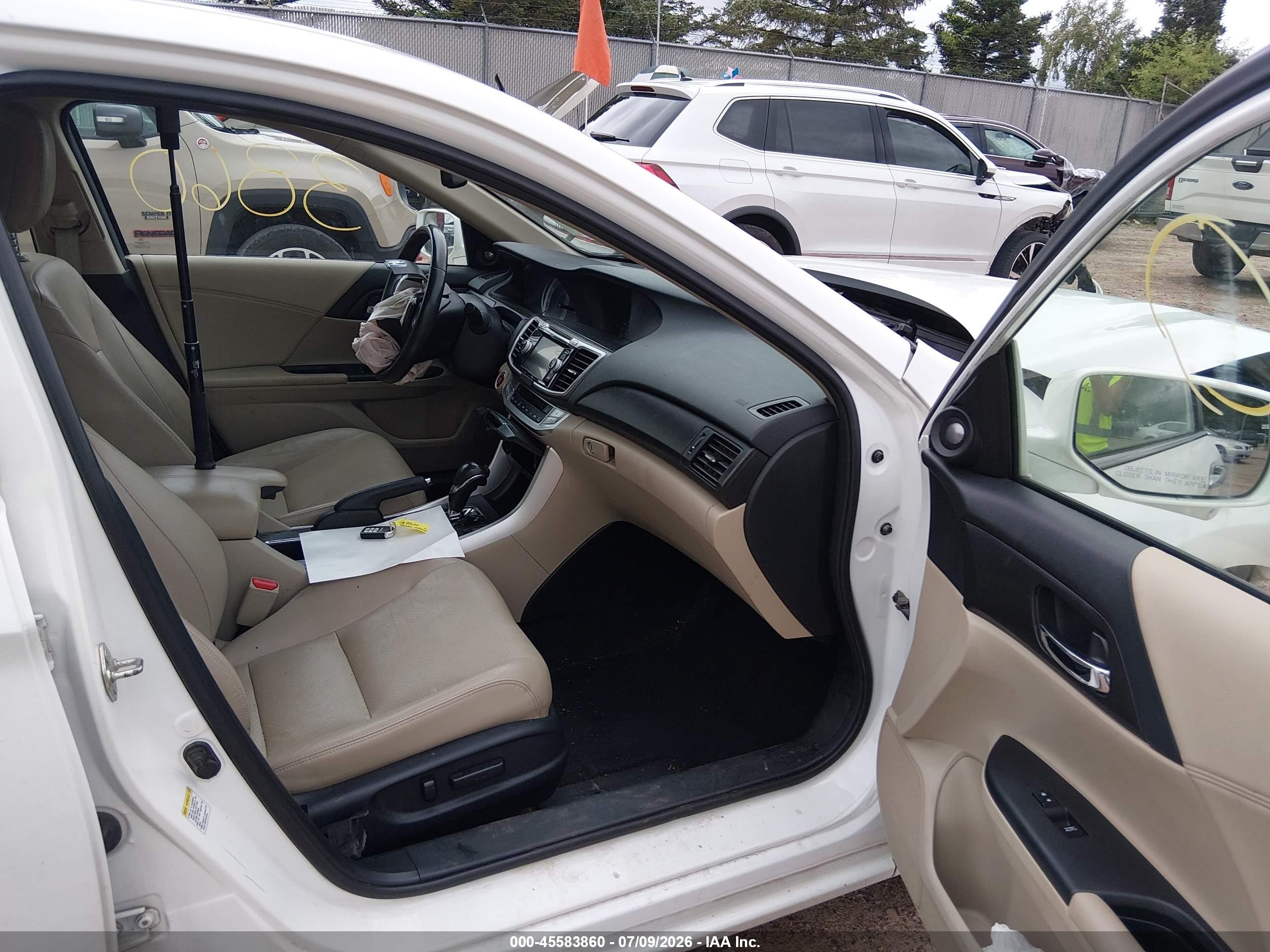 2013 Honda Accord Ex-l White vin: 1HGCR2F88DA004035